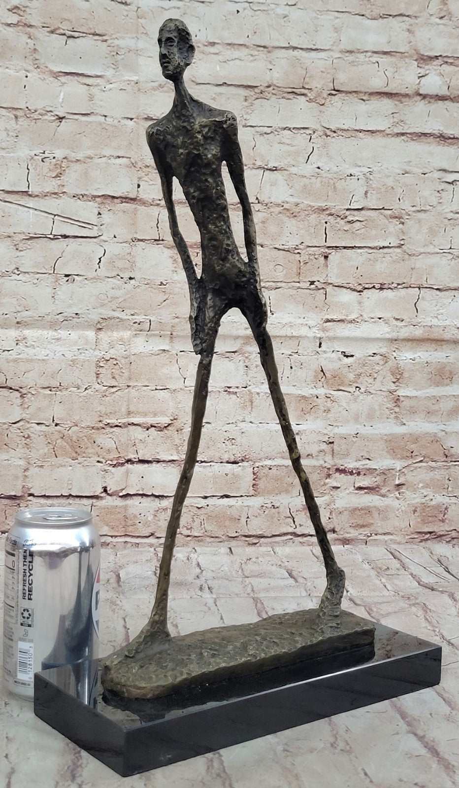Handcrafted Made by Lost Wax Gia Dali Rodin Bronze Sculpture Walking Man Figurine