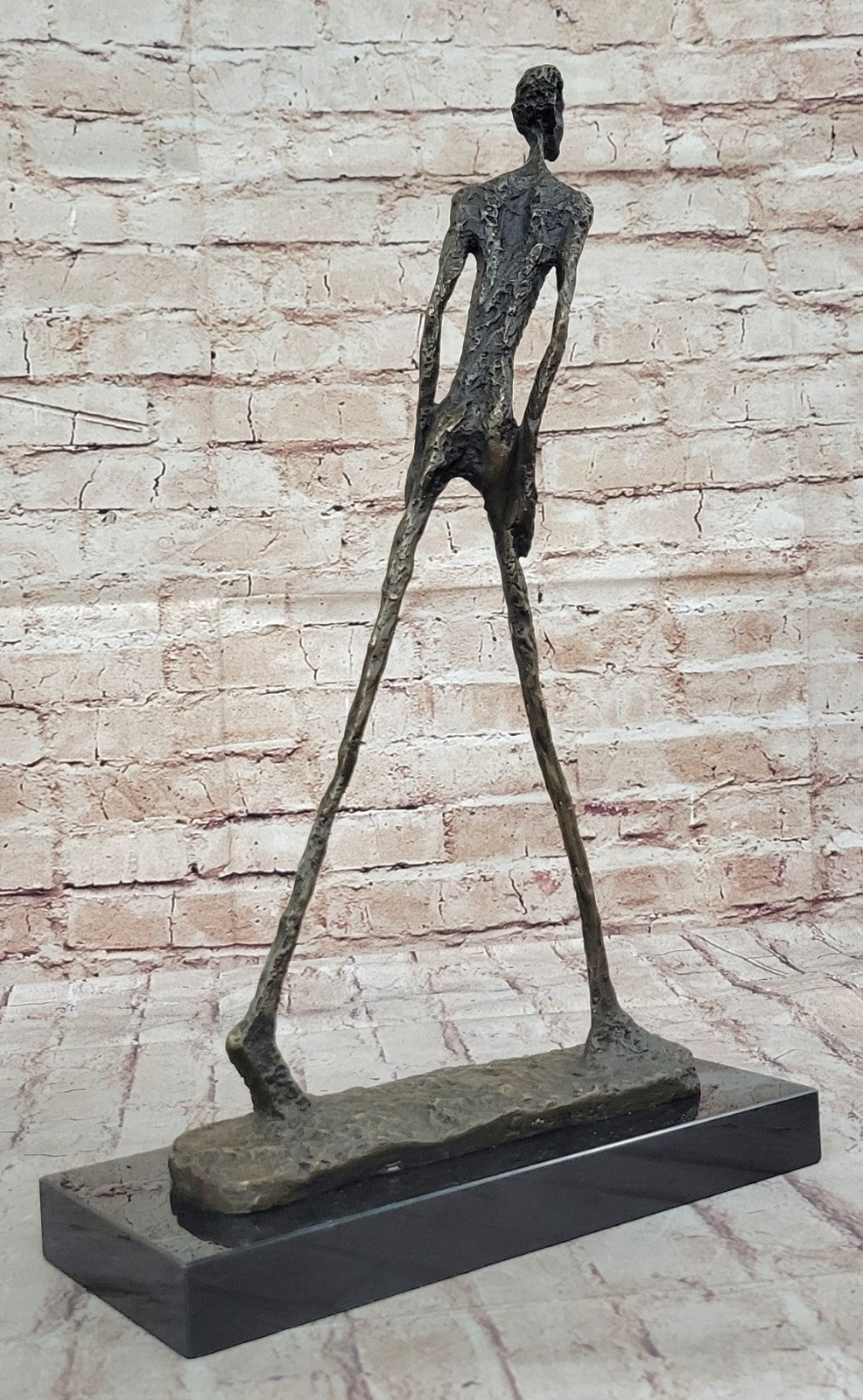 Handcrafted Made by Lost Wax Gia Dali Rodin Bronze Sculpture Walking Man Figurine