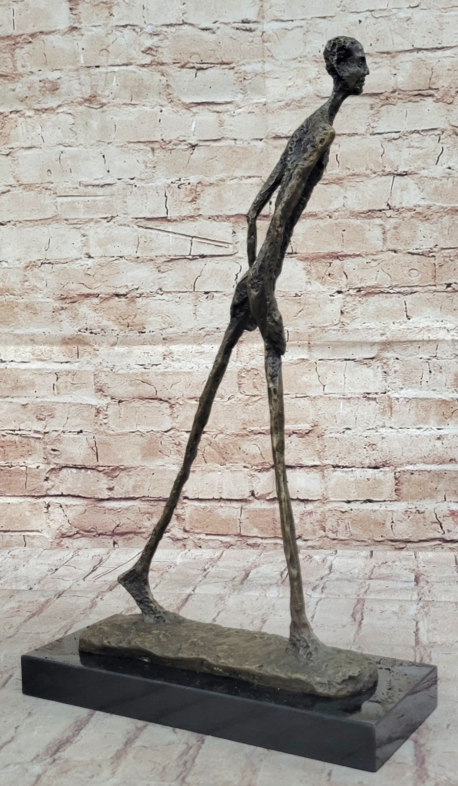 Handcrafted Made by Lost Wax Gia Dali Rodin Bronze Sculpture Walking Man Figurine
