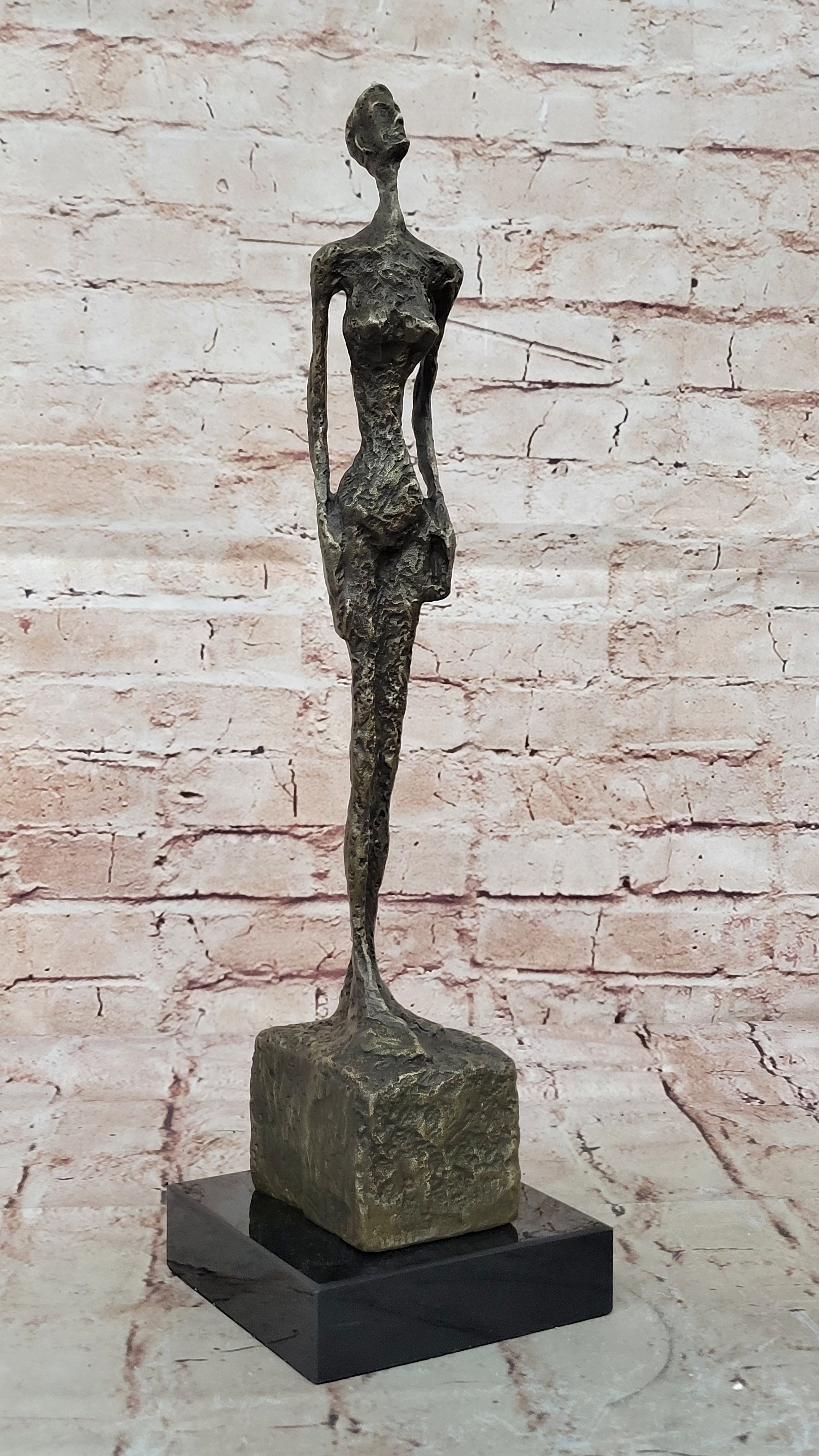 Handcrafted Large Venice Lady Genuine Real 100% Bronze Sculpture Hot Cast Sale