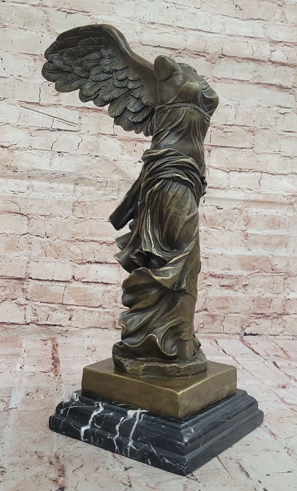 Extra Large Nike of Samothrace Victory Angel Bronze Sculpture Figurine Hot Cast