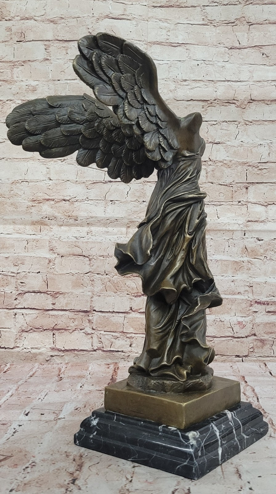 Extra Large Nike of Samothrace Victory Angel Bronze Sculpture Figurine Hot Cast