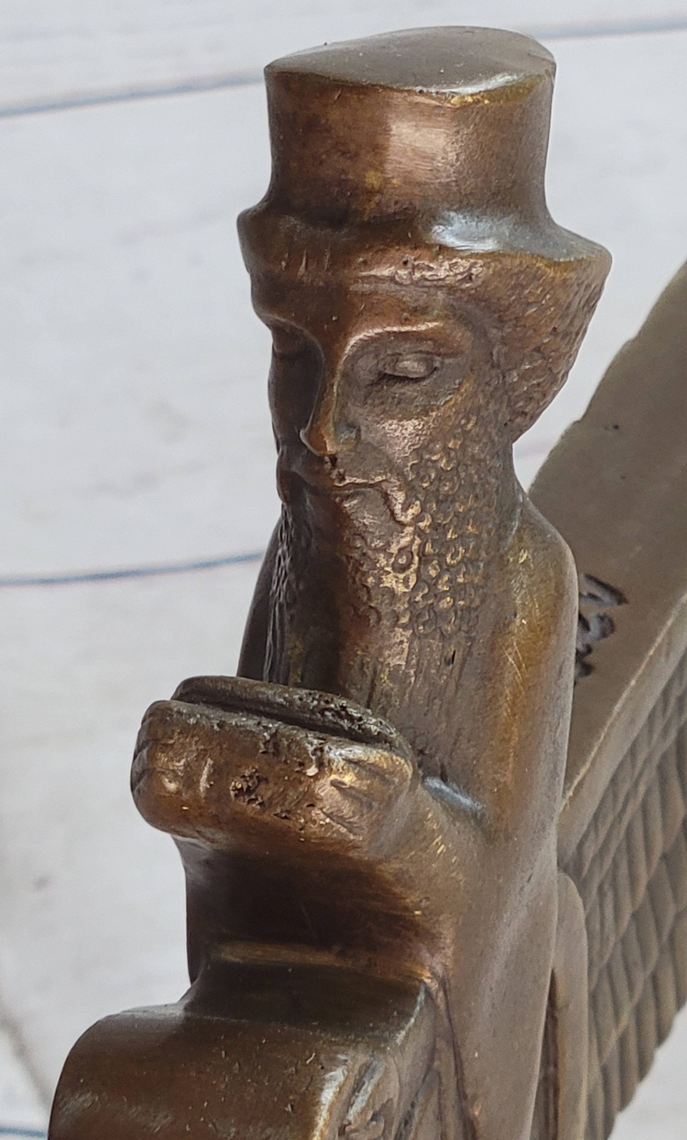 Farvahar Bronze Statue Lost Wax Faravahar Pars Gift Zoroastrian Artwork Figurine