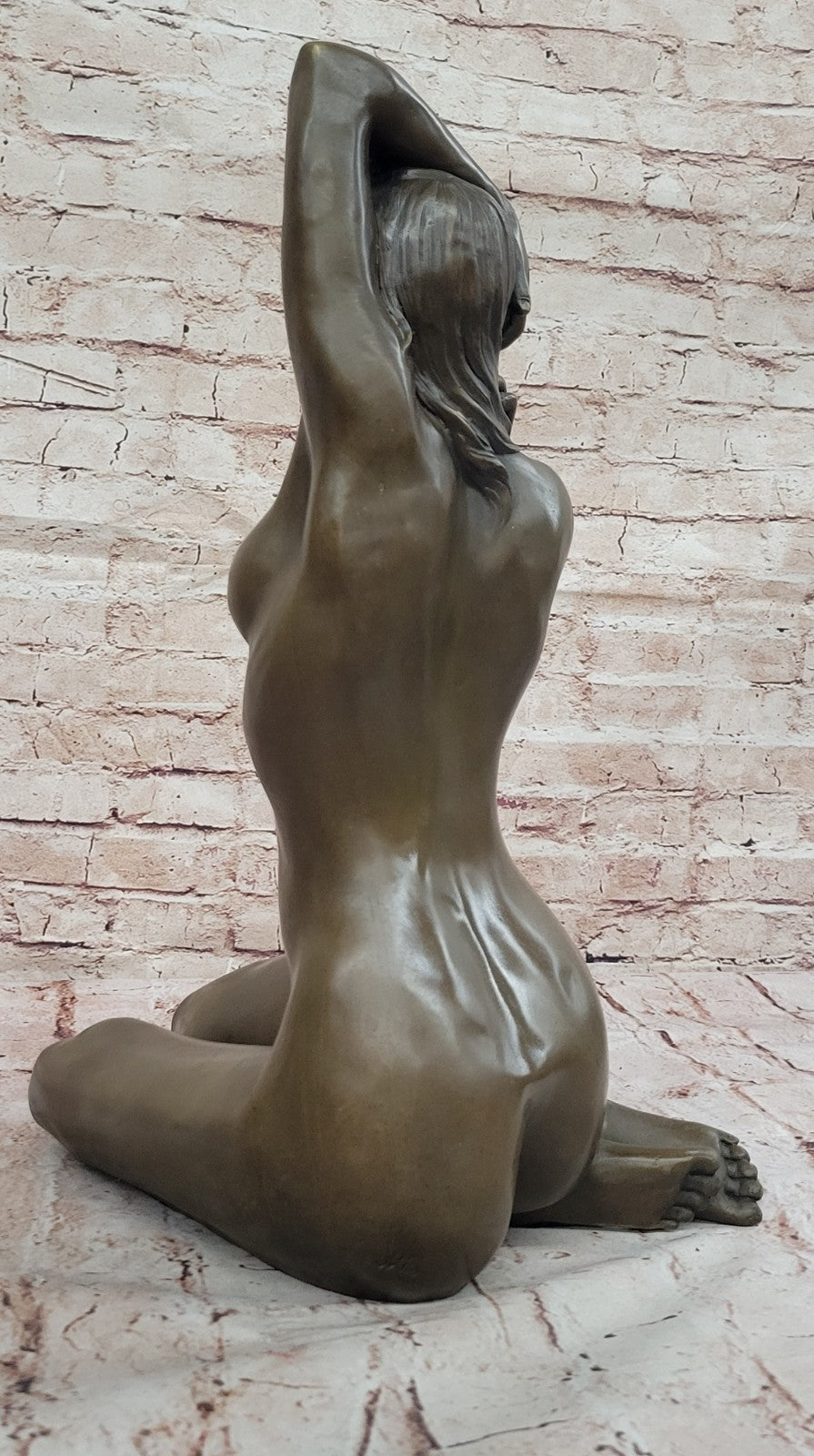 Handcrafted bronze sculpture SALE Hand Figural Naked Woman Nude Erotic Large *