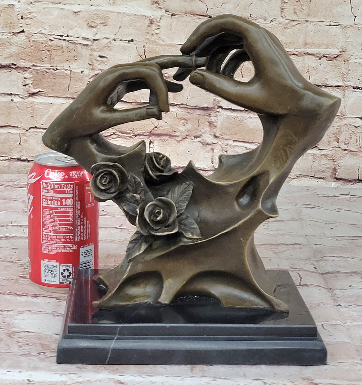 HANDS ENTWINED Bronzed Sculpture, Lovers, Engagement, Wedding or Anniversary