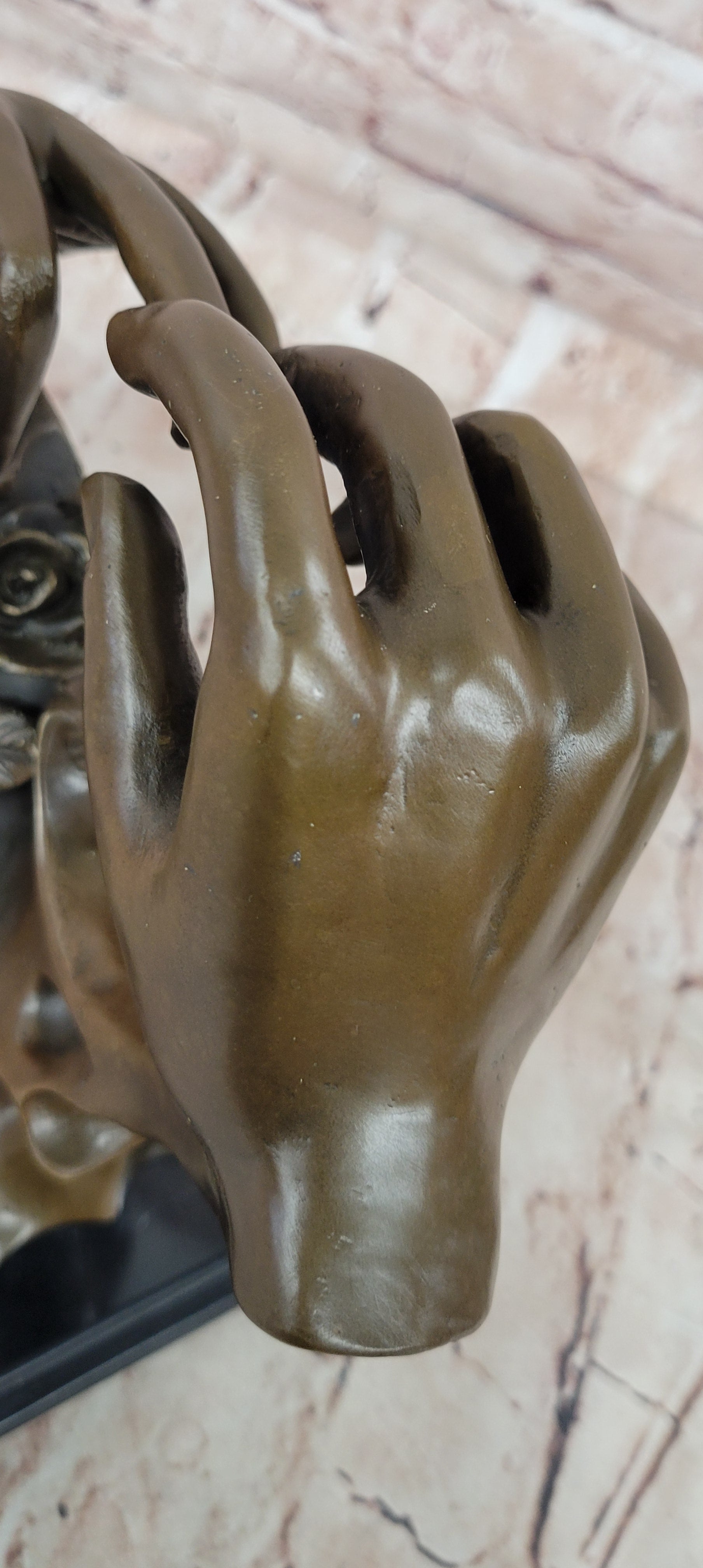 HANDS ENTWINED Bronzed Sculpture, Lovers, Engagement, Wedding or Anniversary