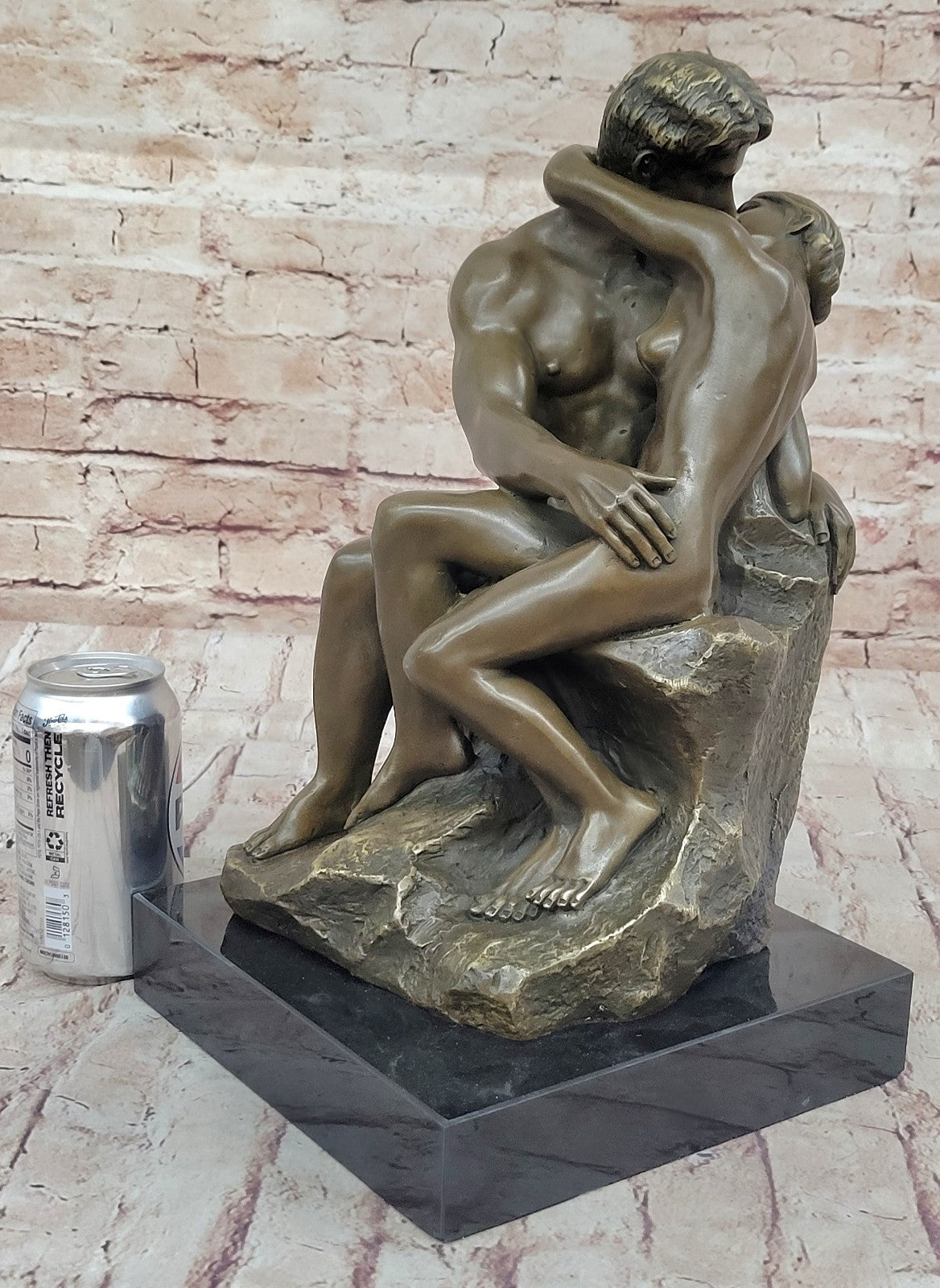 NEW THE KISS RODIN 30 LBS STATUE BRONZE EUROPEAN ART SCULPTURE HOT CAST DEAL FIG