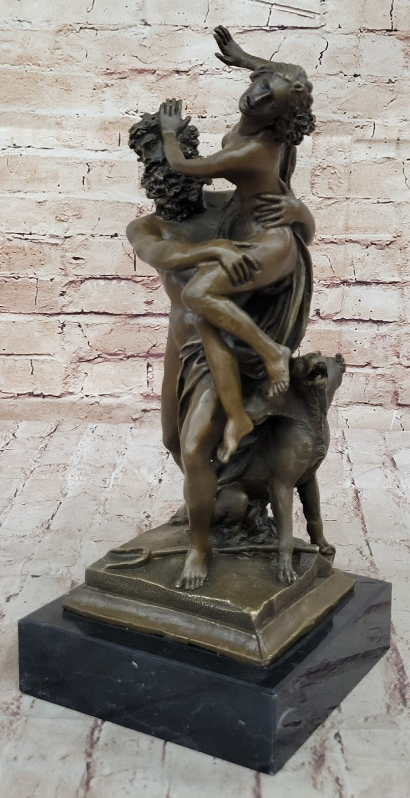 Bronze Greek Myth Sculpture Hades with Persephone Collectible Fine Artwork Art