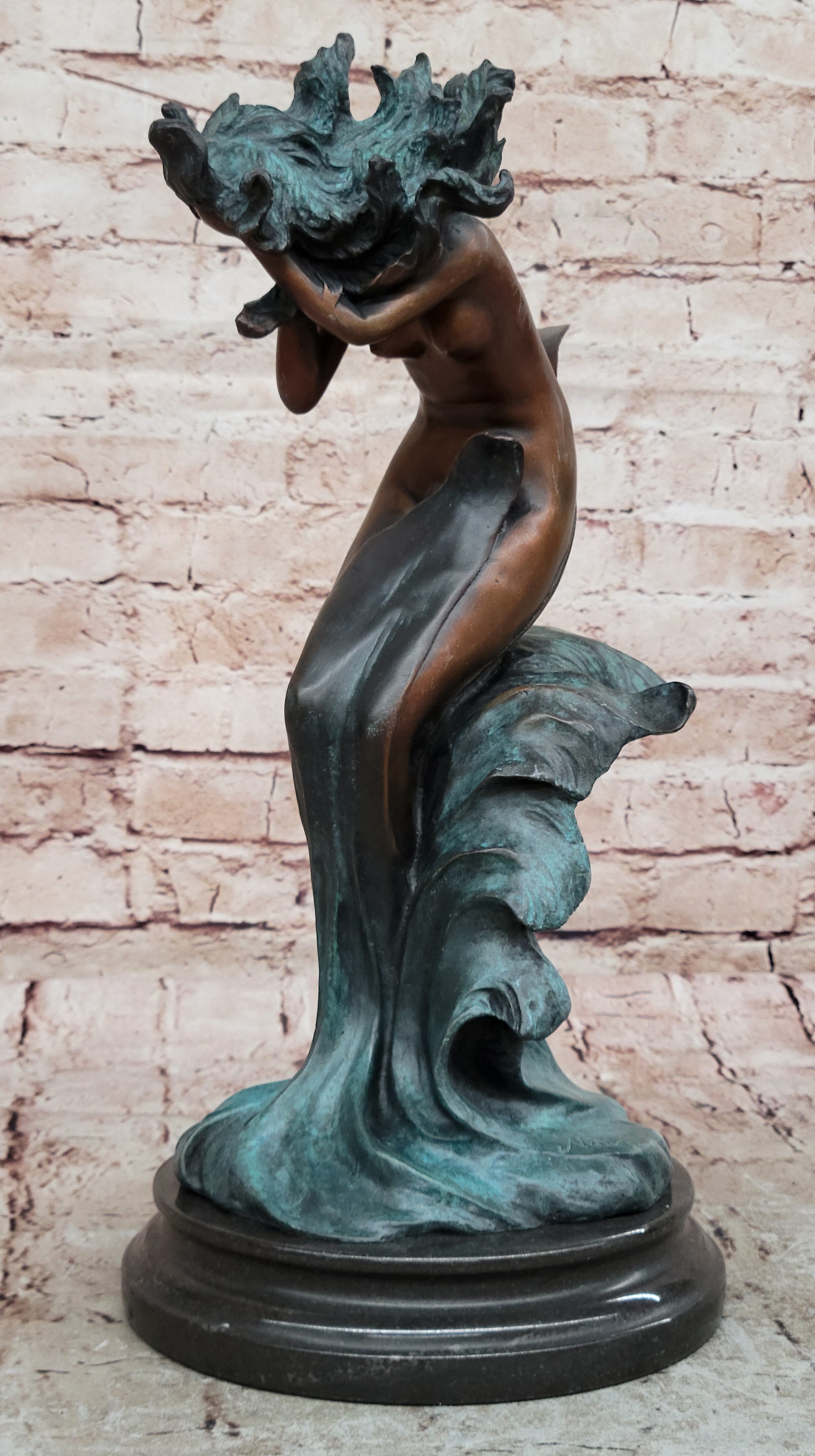 Medusa Guardian, Greek Mythology Hot Cast Nude Bronze  Sculpture Home Decor