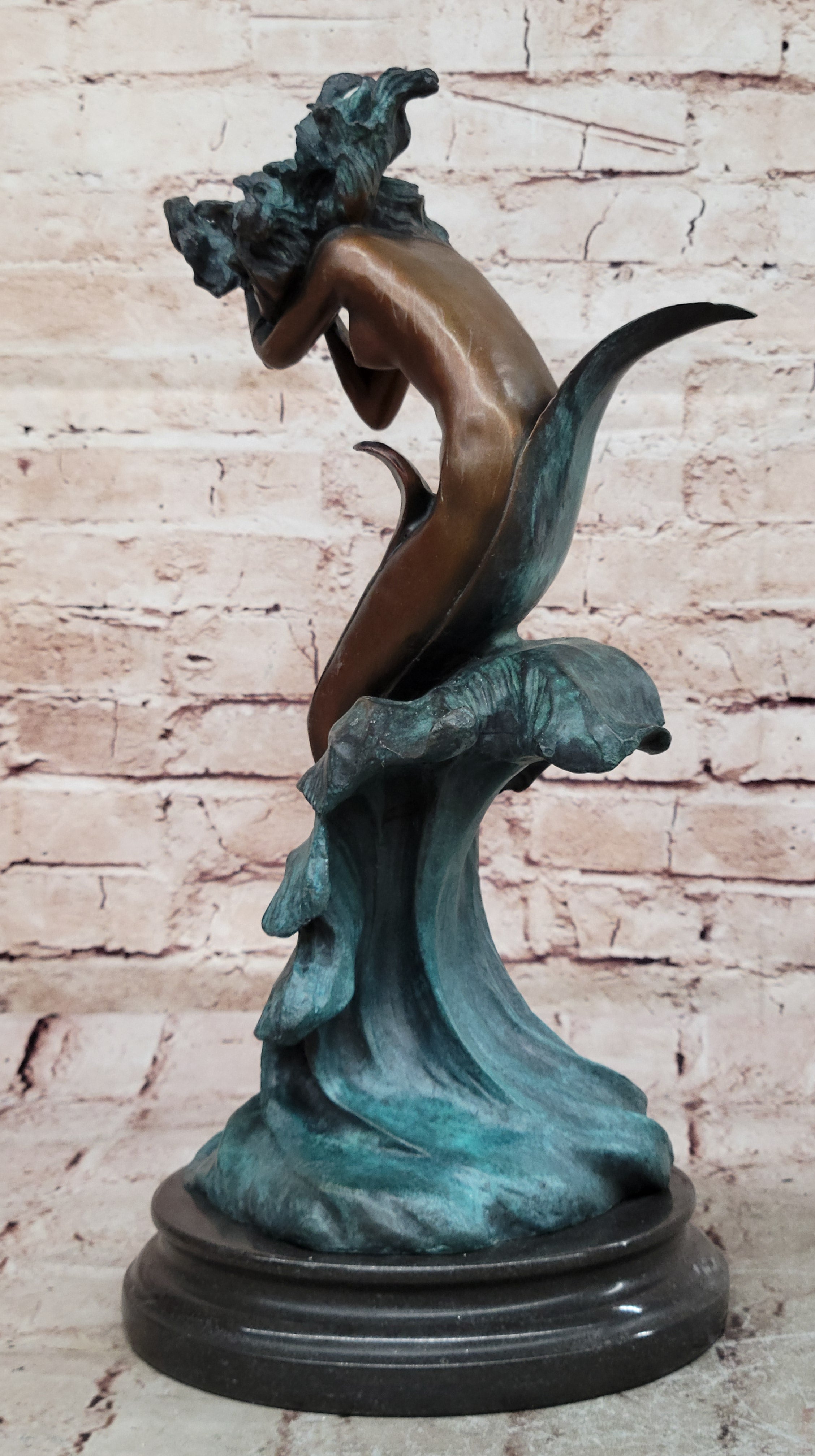Medusa Guardian, Greek Mythology Hot Cast Nude Bronze  Sculpture Home Decor