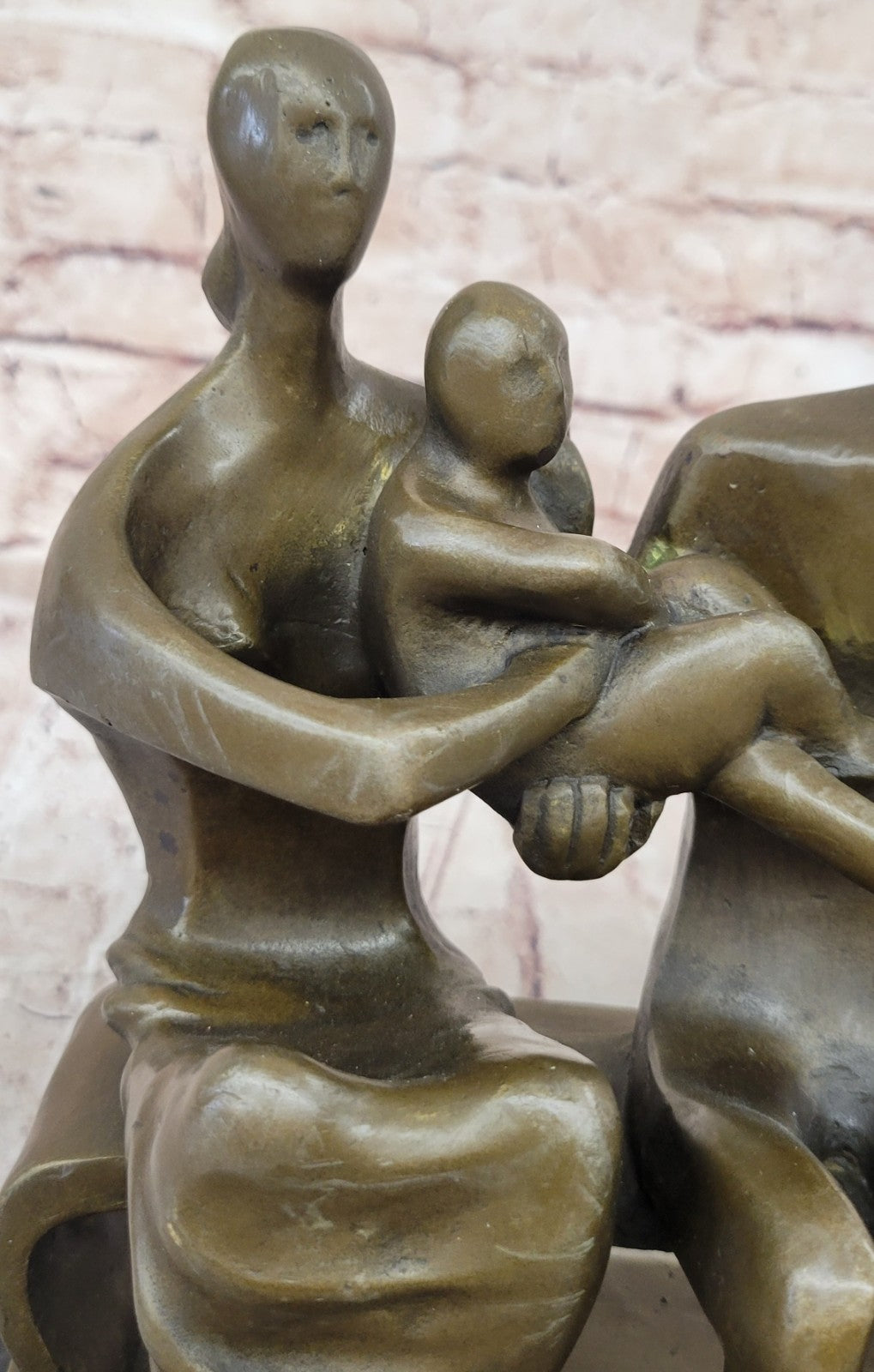 FAMILY GROUP Henry Moore Salvador Dali Abstract Bronze Sculpture Surreal Figure