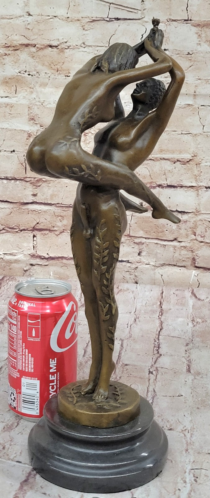 SIGNED JULEUS ERTE MALE AND FEMALE DANCER NUDE EROTIC POSE BRONZE SCULPTURE SALE