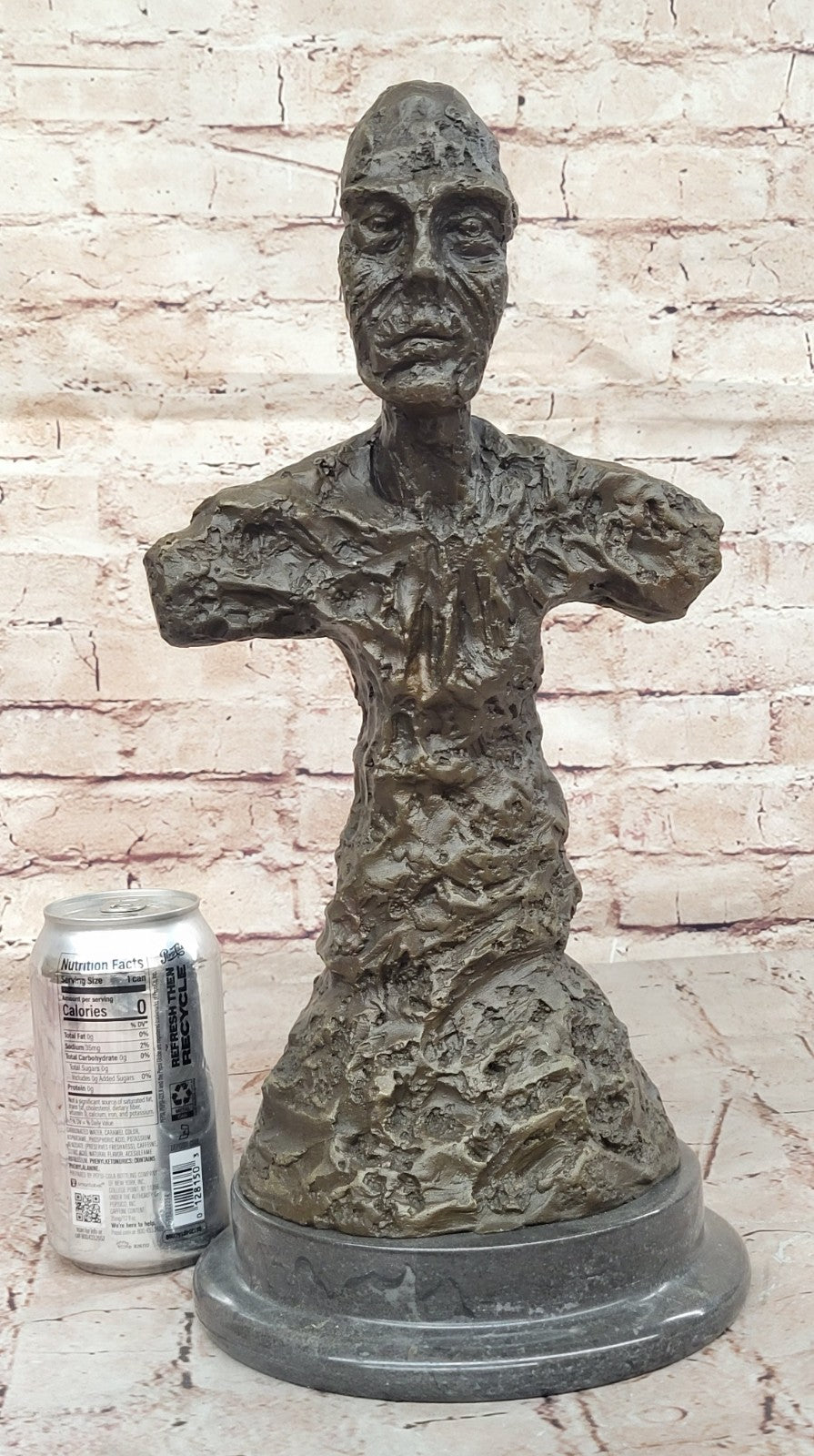 Commetti Bust of Diego Modern Art Abstract Mid century Masterpiece Bronze Art