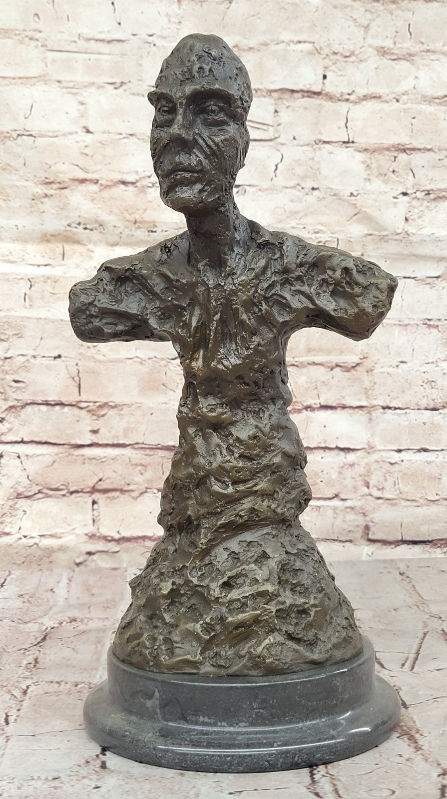 Commetti Bust of Diego Modern Art Abstract Mid century Masterpiece Bronze Art