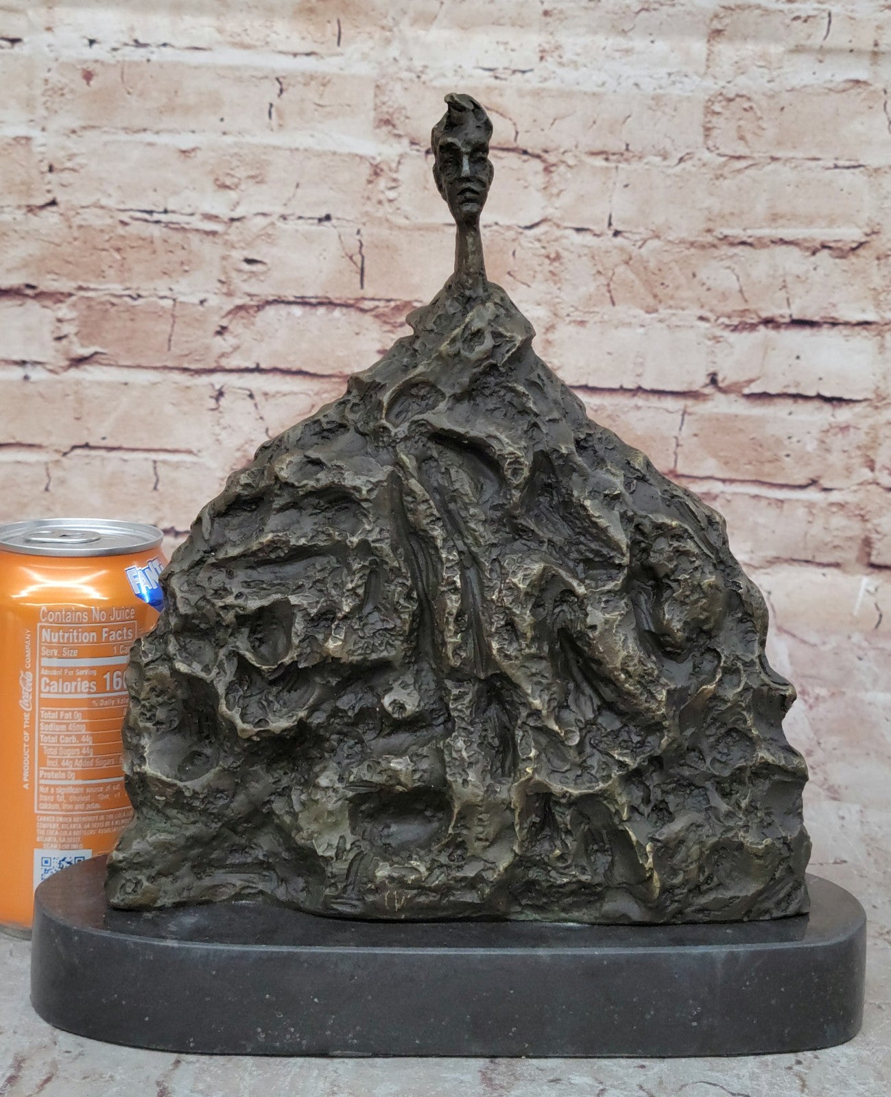 GIA "BIG HEAD" BRONZE SCULPTURE ABSTRACT ART DECO NOUVEAU FIGURE FINE DÉCOR