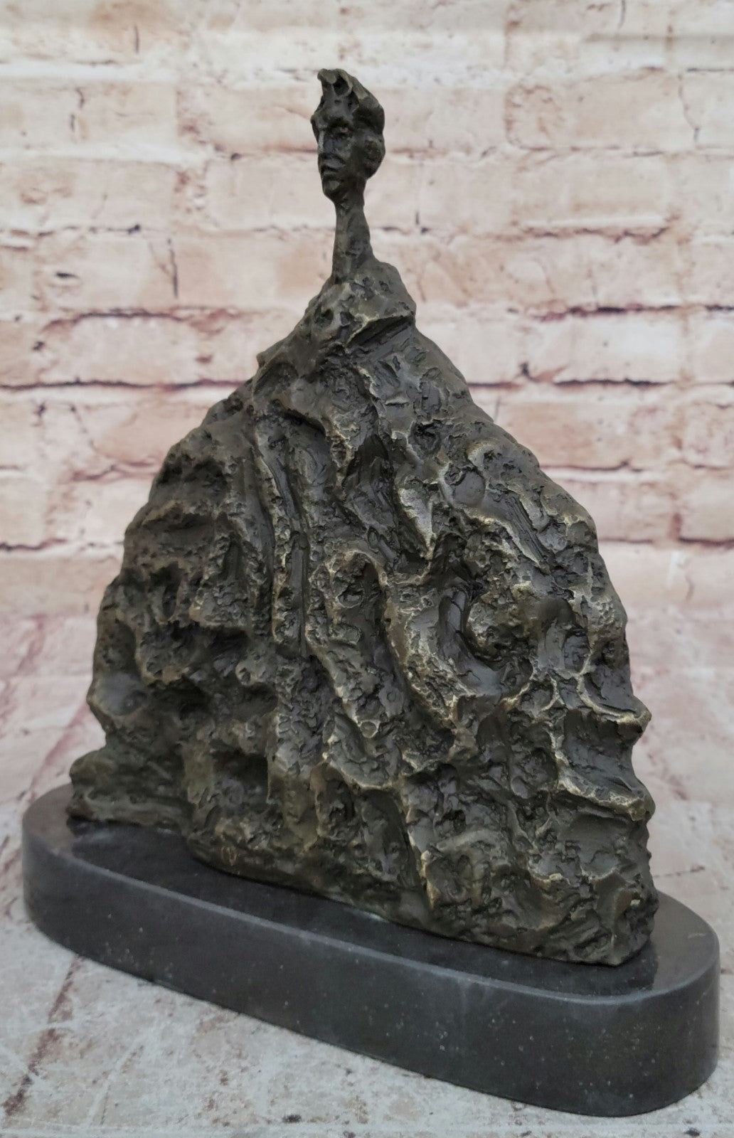 GIA "BIG HEAD" BRONZE SCULPTURE ABSTRACT ART DECO NOUVEAU FIGURE FINE DÉCOR