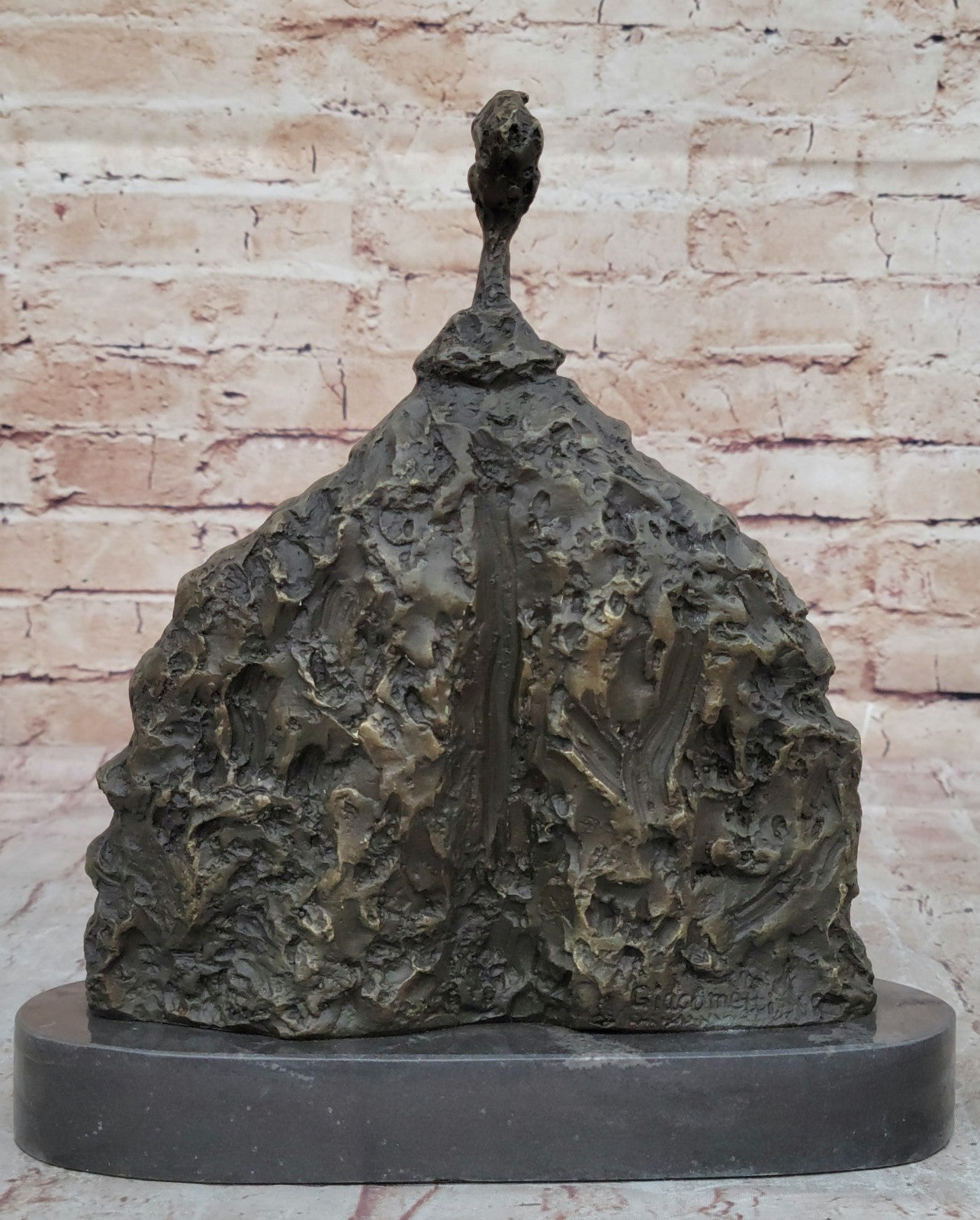 GIA "BIG HEAD" BRONZE SCULPTURE ABSTRACT ART DECO NOUVEAU FIGURE FINE DÉCOR