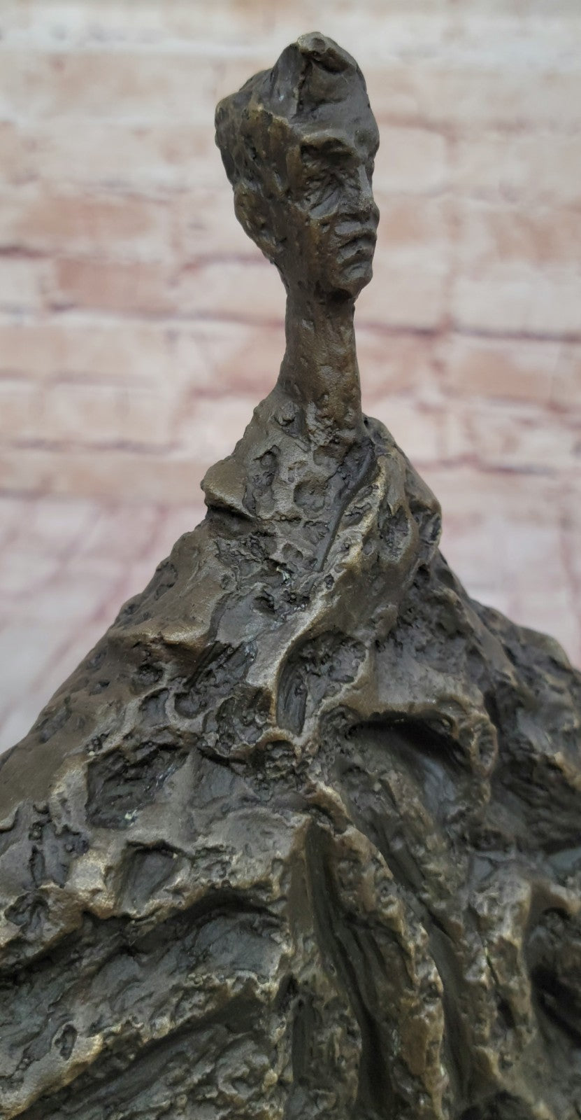 GIA "BIG HEAD" BRONZE SCULPTURE ABSTRACT ART DECO NOUVEAU FIGURE FINE DÉCOR