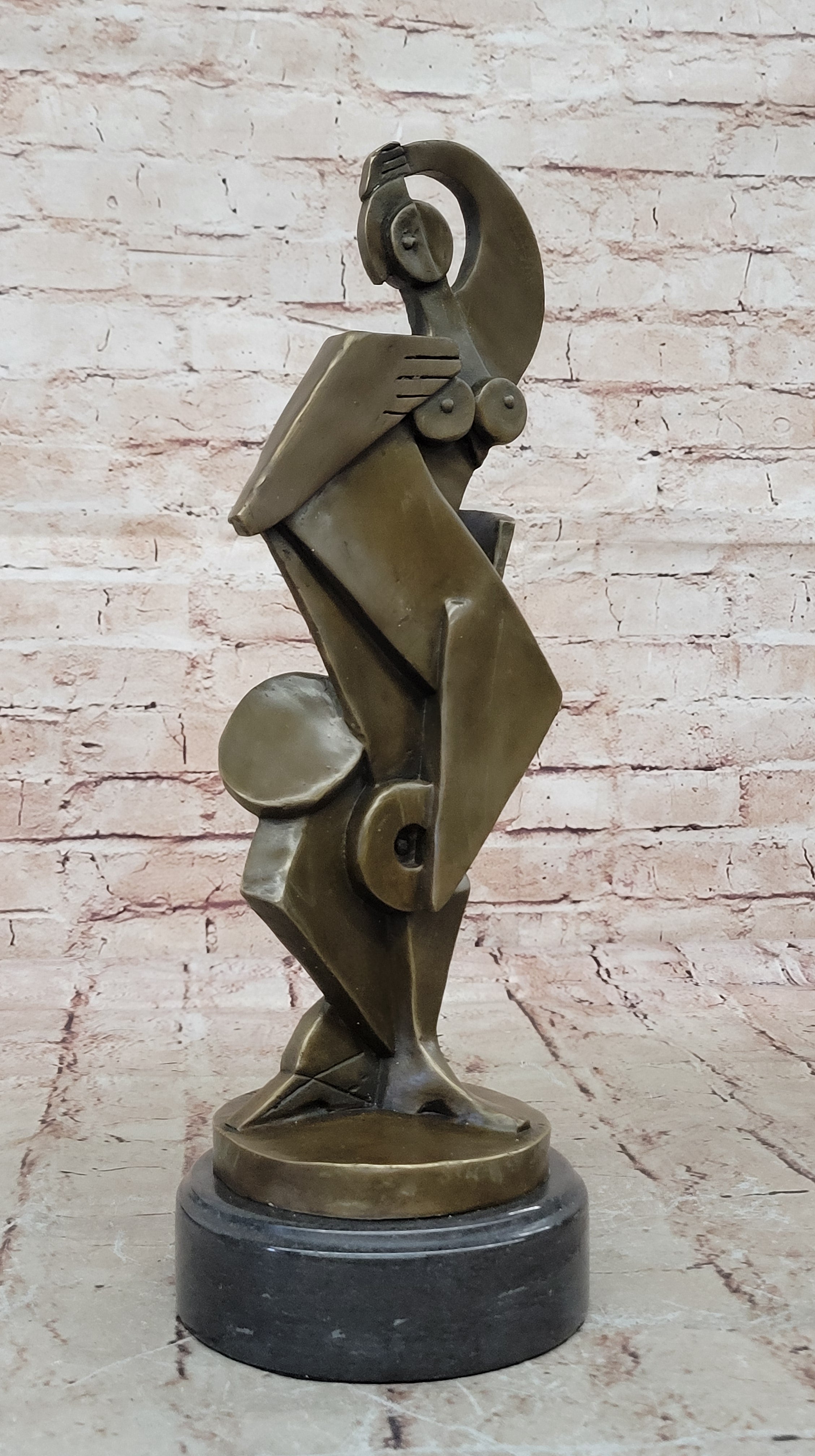 Handcrafted Signed Classic DALI Female Abstract Century Bronze Statue Sculpture