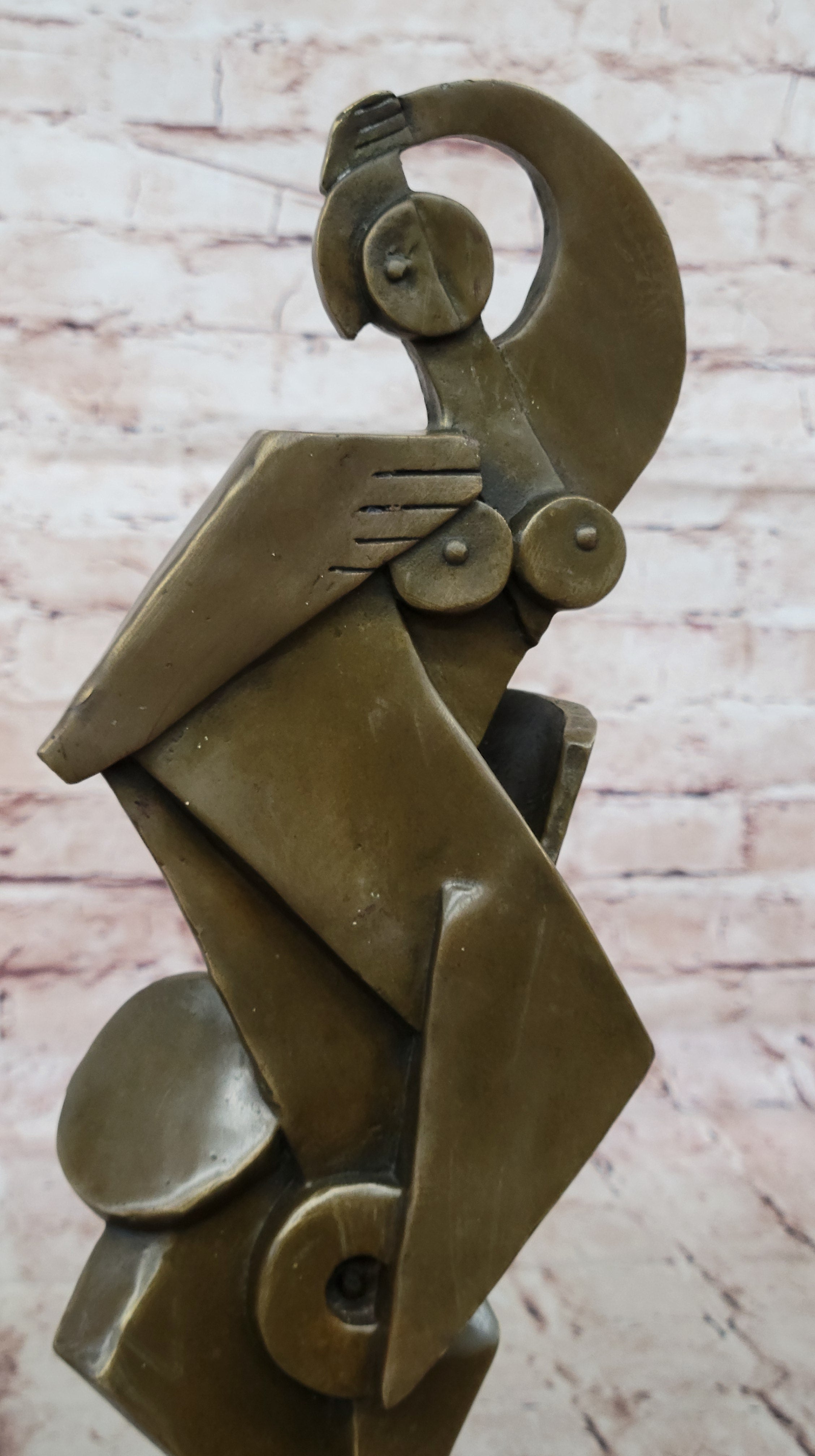 Handcrafted Signed Classic DALI Female Abstract Century Bronze Statue Sculpture