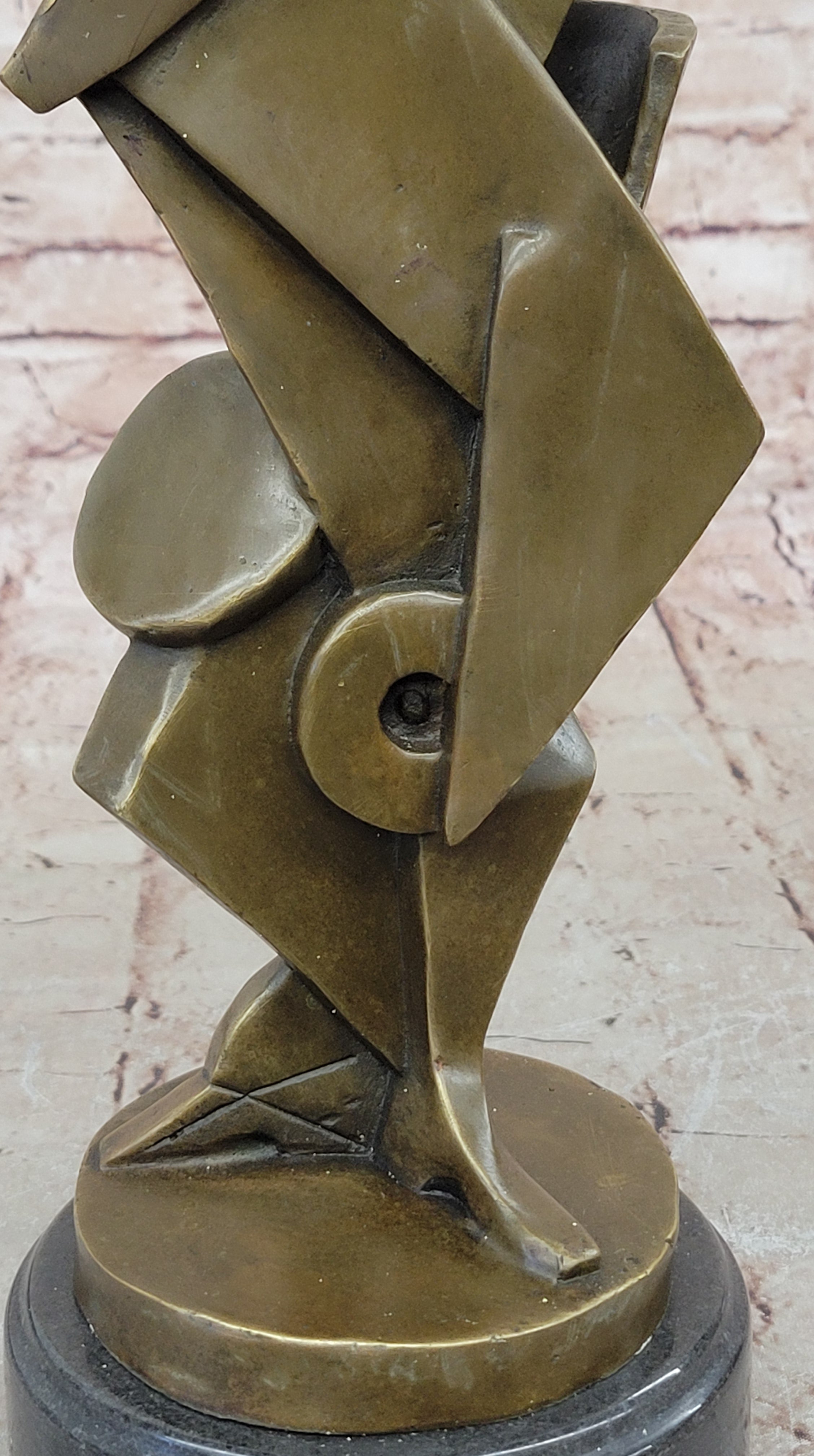 Handcrafted Signed Classic DALI Female Abstract Century Bronze Statue Sculpture