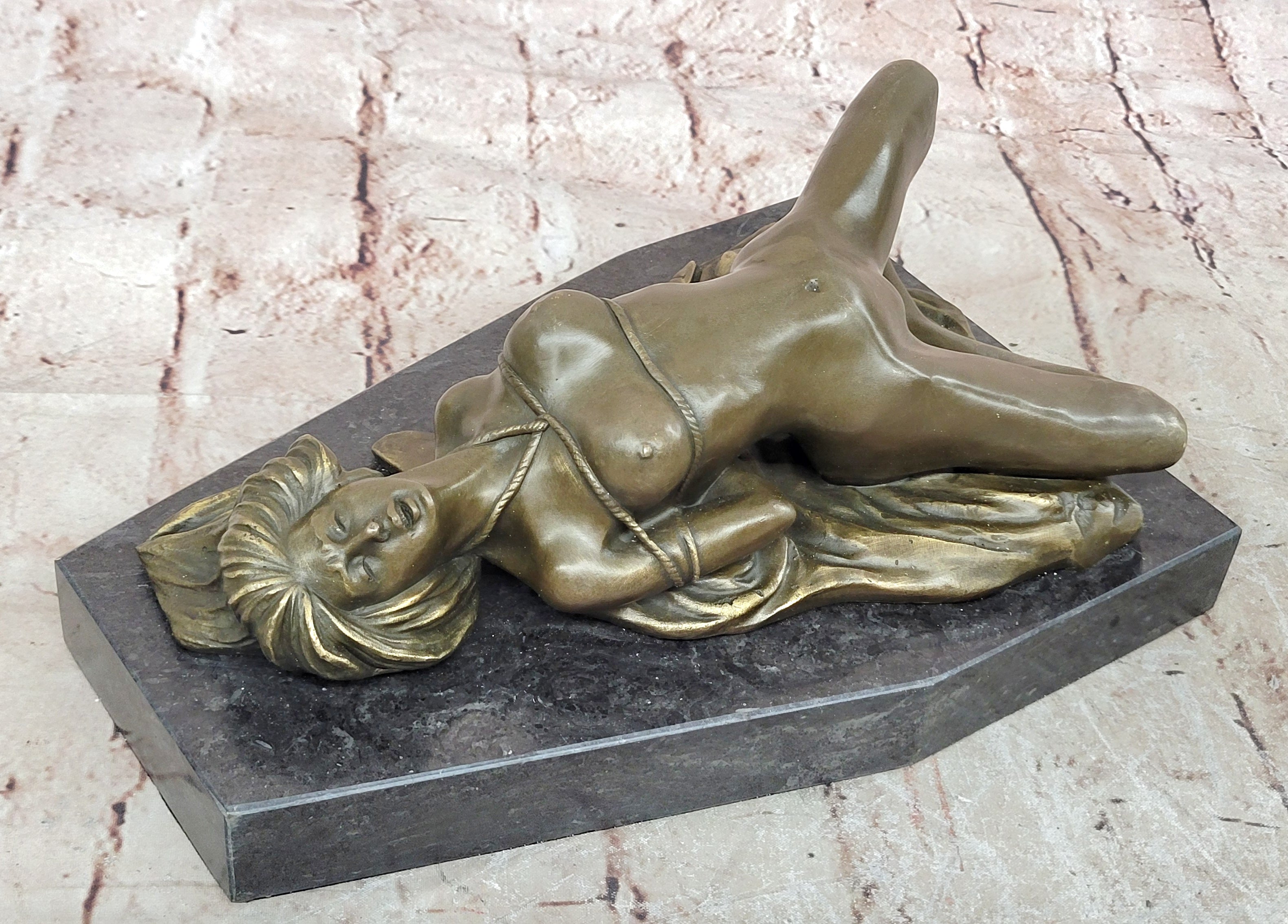 Bronze sculpture Erotic Girl Female Nude Art erotica Artwork Signed Original Gift