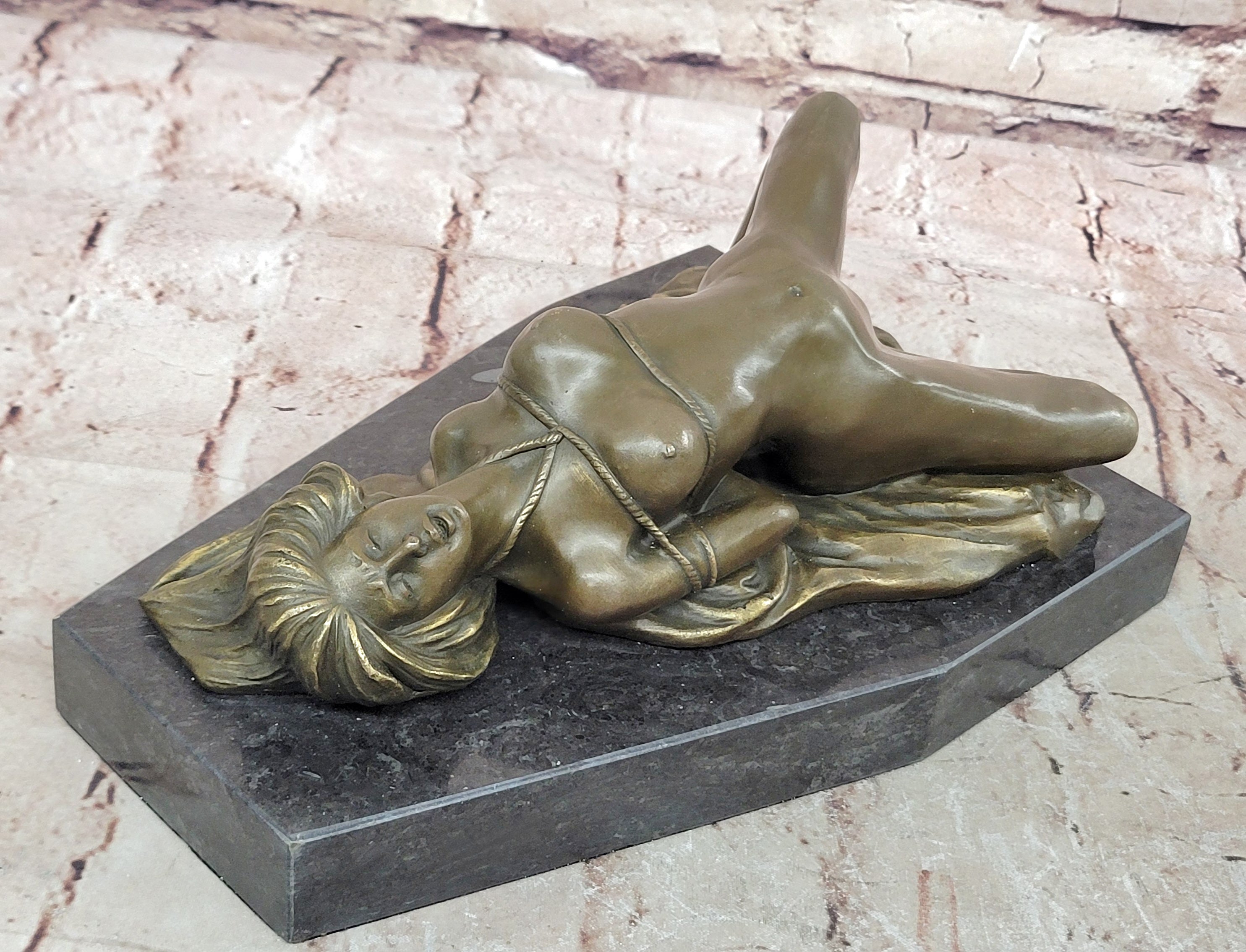 Bronze sculpture Erotic Girl Female Nude Art erotica Artwork Signed Original Gift
