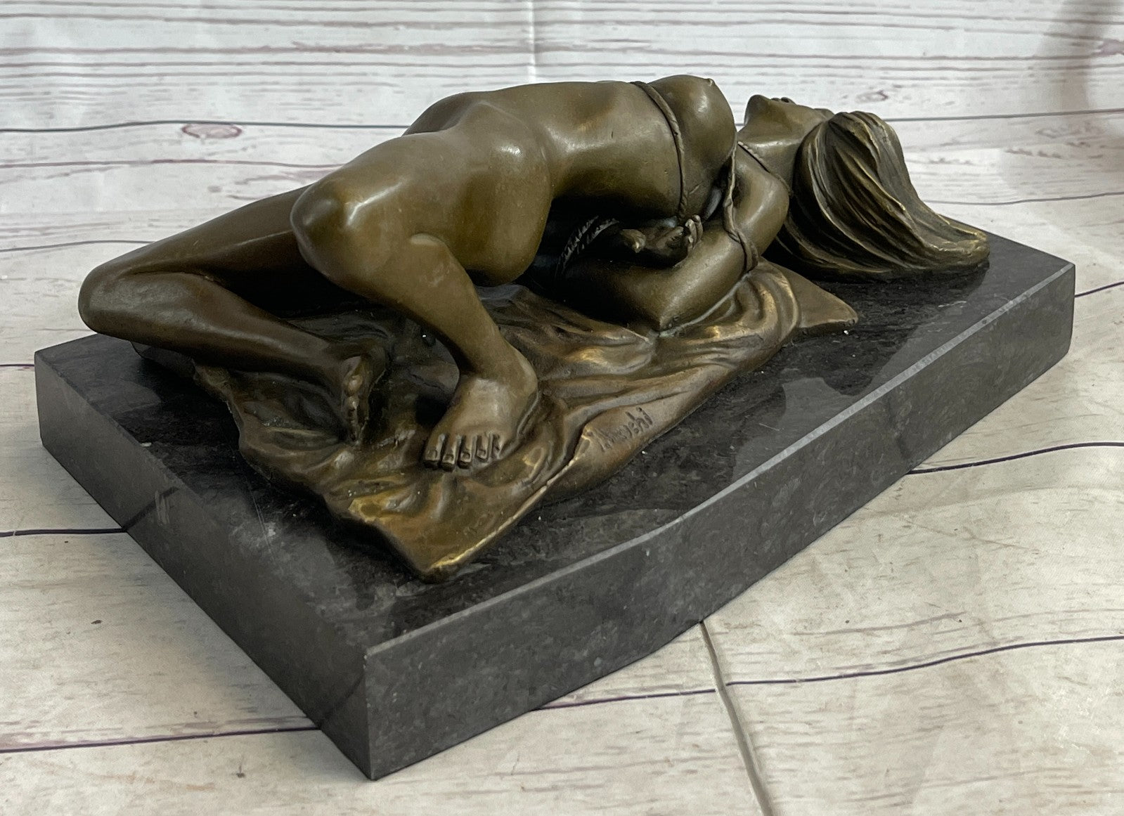 Bronze sculpture Erotic Girl Female Nude Art erotica Artwork Signed Original Gift