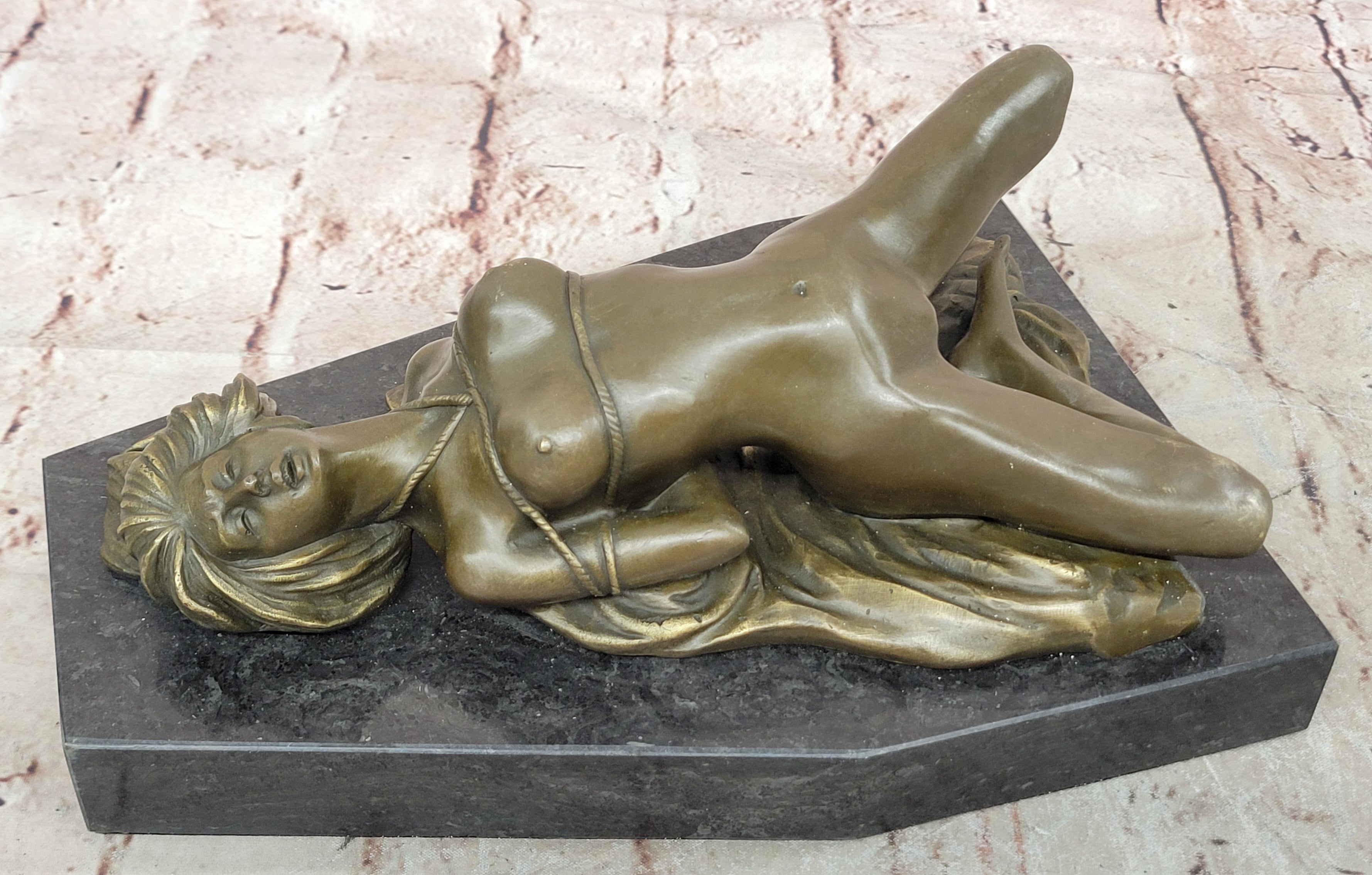 Bronze sculpture Erotic Girl Female Nude Art erotica Artwork Signed Original Gift