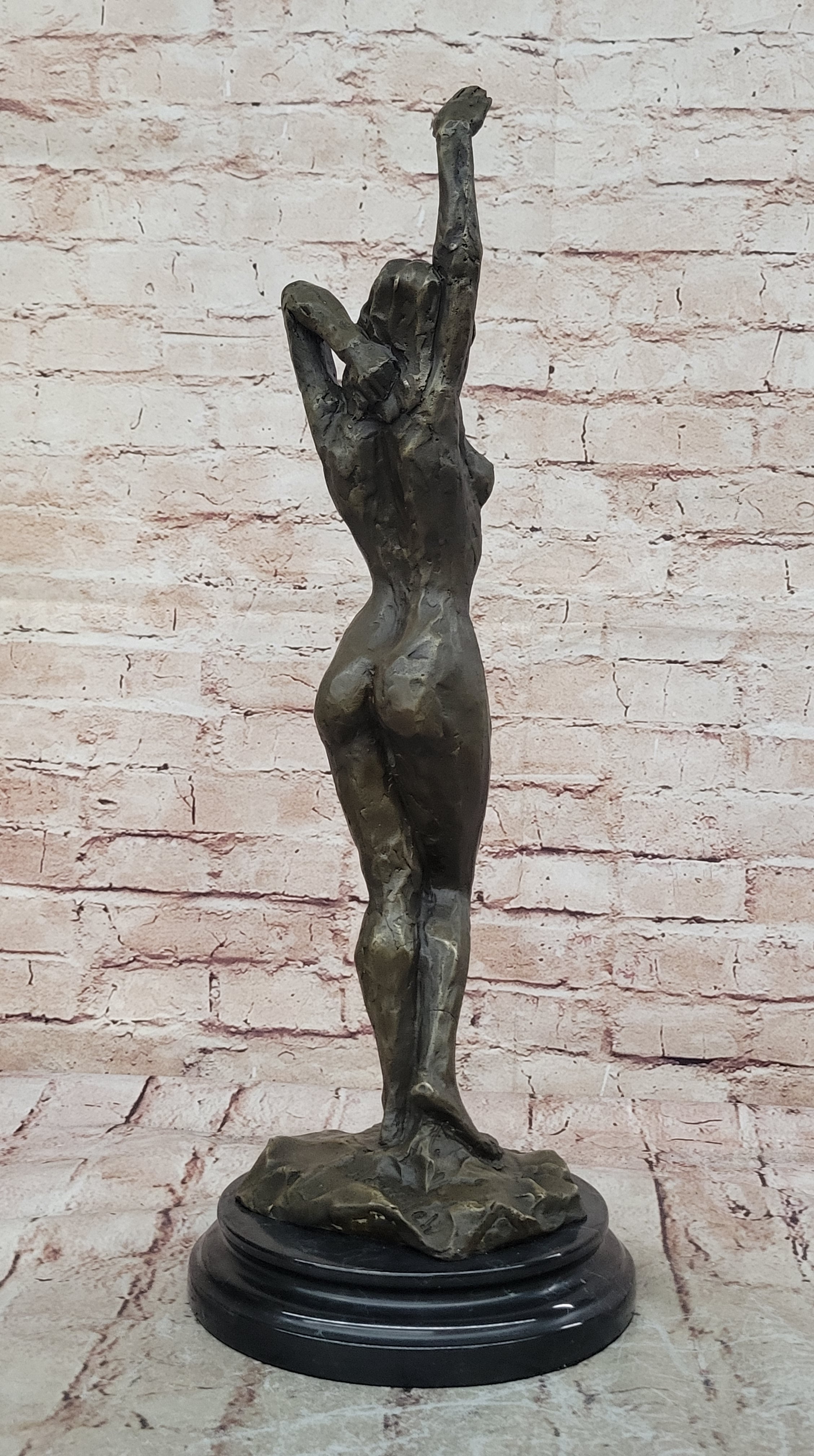 Large Nude Statue Venus Bronze With Figurine Cherub Sculpture Art Deco Artwork