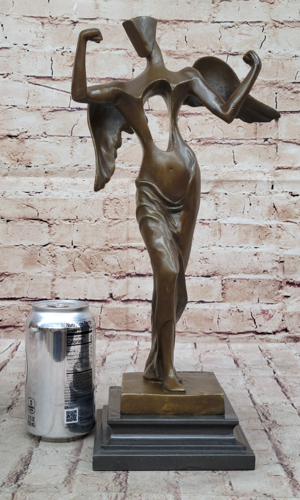 Salvador Dali Greatest Surrealist Hot Cast Bronze Sculpture Marble Base Figurine