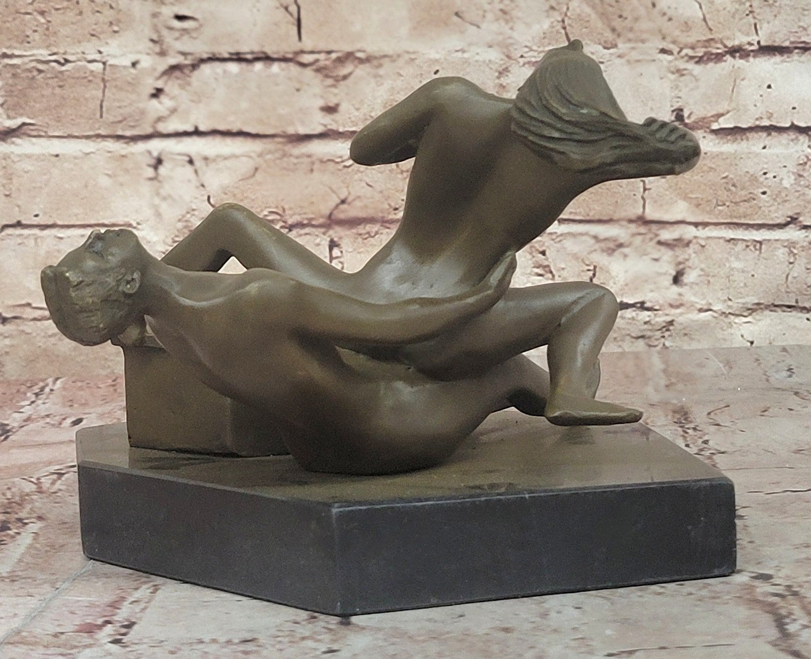 Male Female Nude Figurine Bronze Sculpture Exotic Hand Crafted Statue Sale