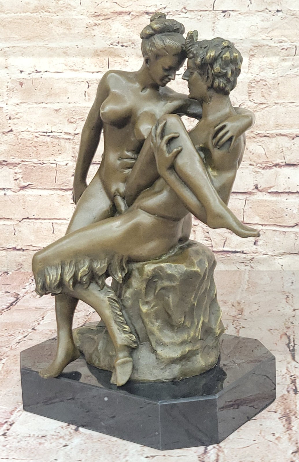 Risque Devil Woman Mavchi Erotic Bronze Nude Satyr Nymph Sale Vintage Original
