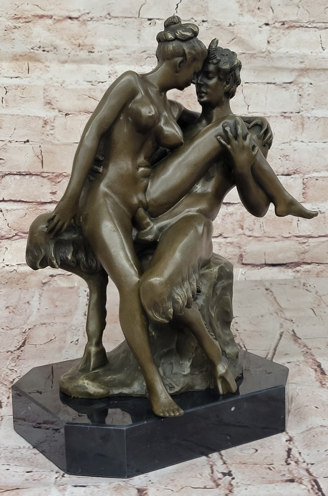 Risque Devil Woman Mavchi Erotic Bronze Nude Satyr Nymph Sale Vintage Original