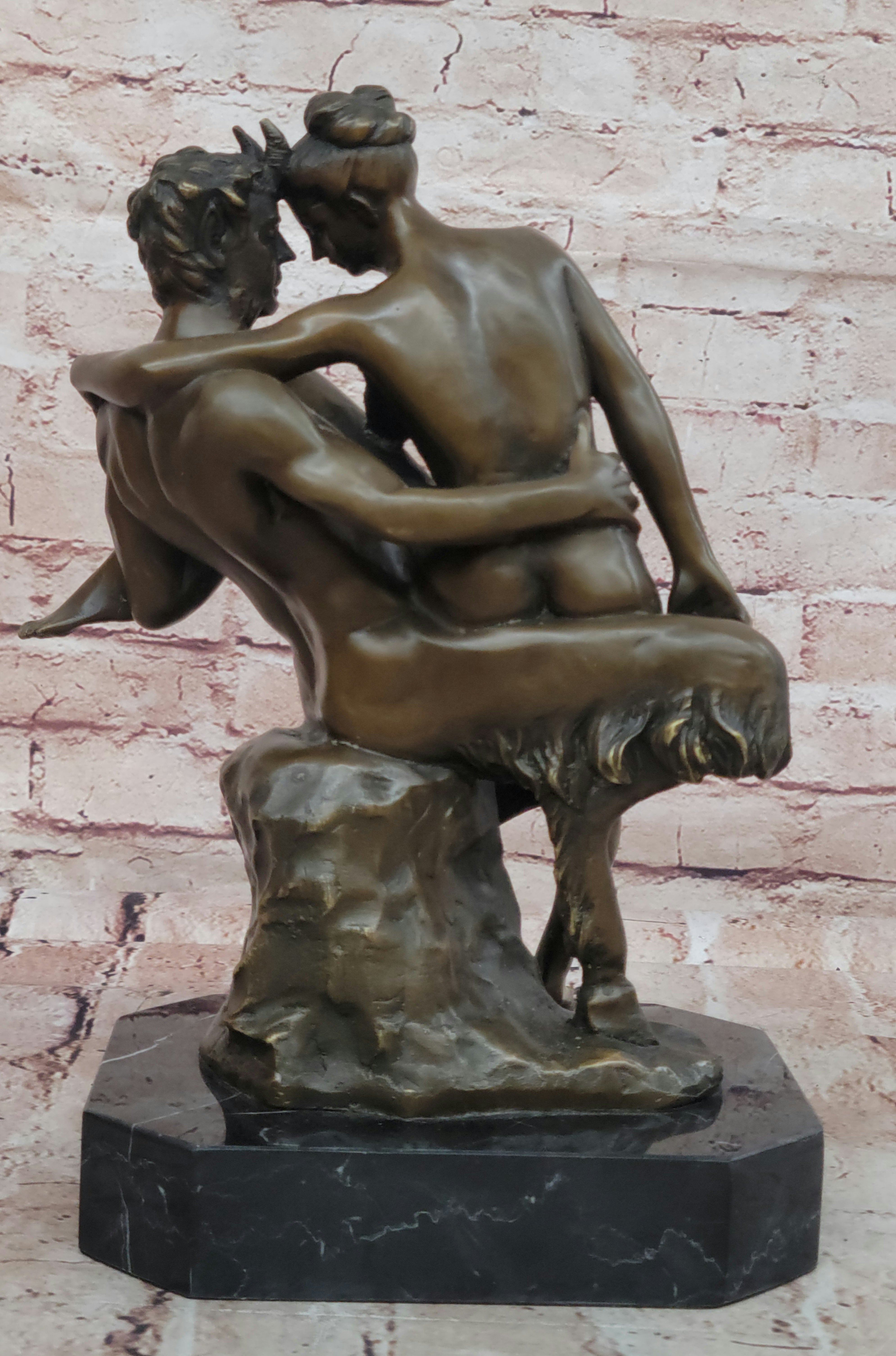 Risque Devil Woman Mavchi Erotic Bronze Nude Satyr Nymph Sale Vintage Original