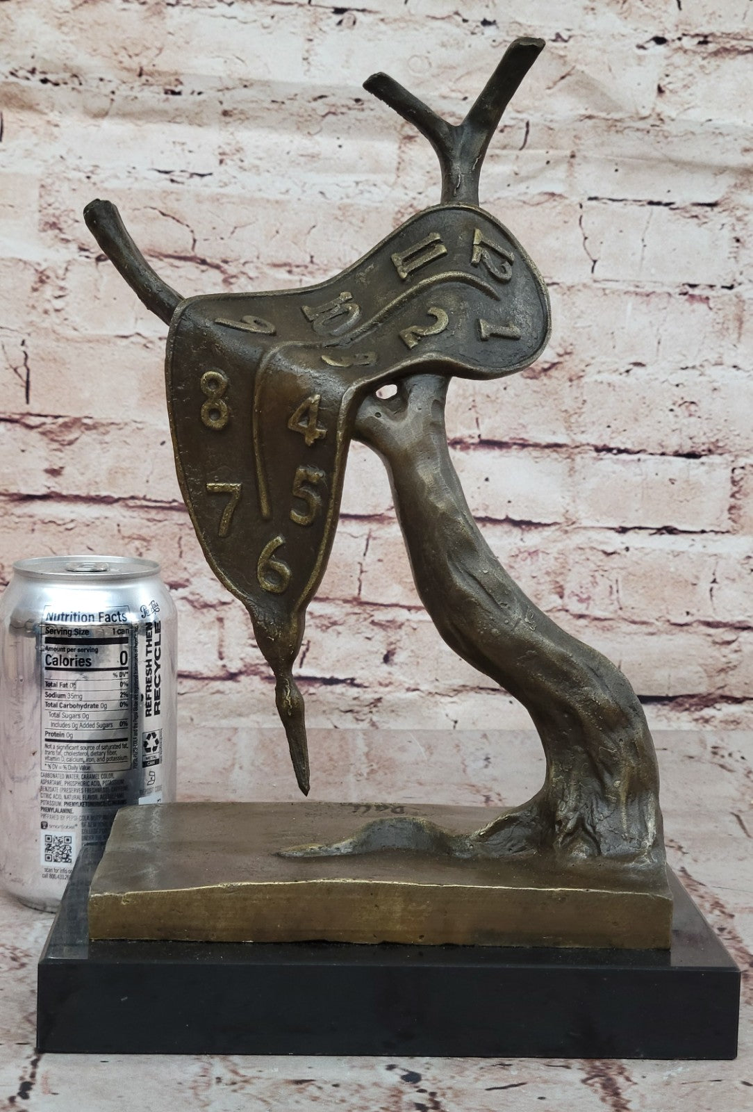 Salvador Dali Greatest Surrealist Hot Cast Bronze Sculpture Marble Base Figurine