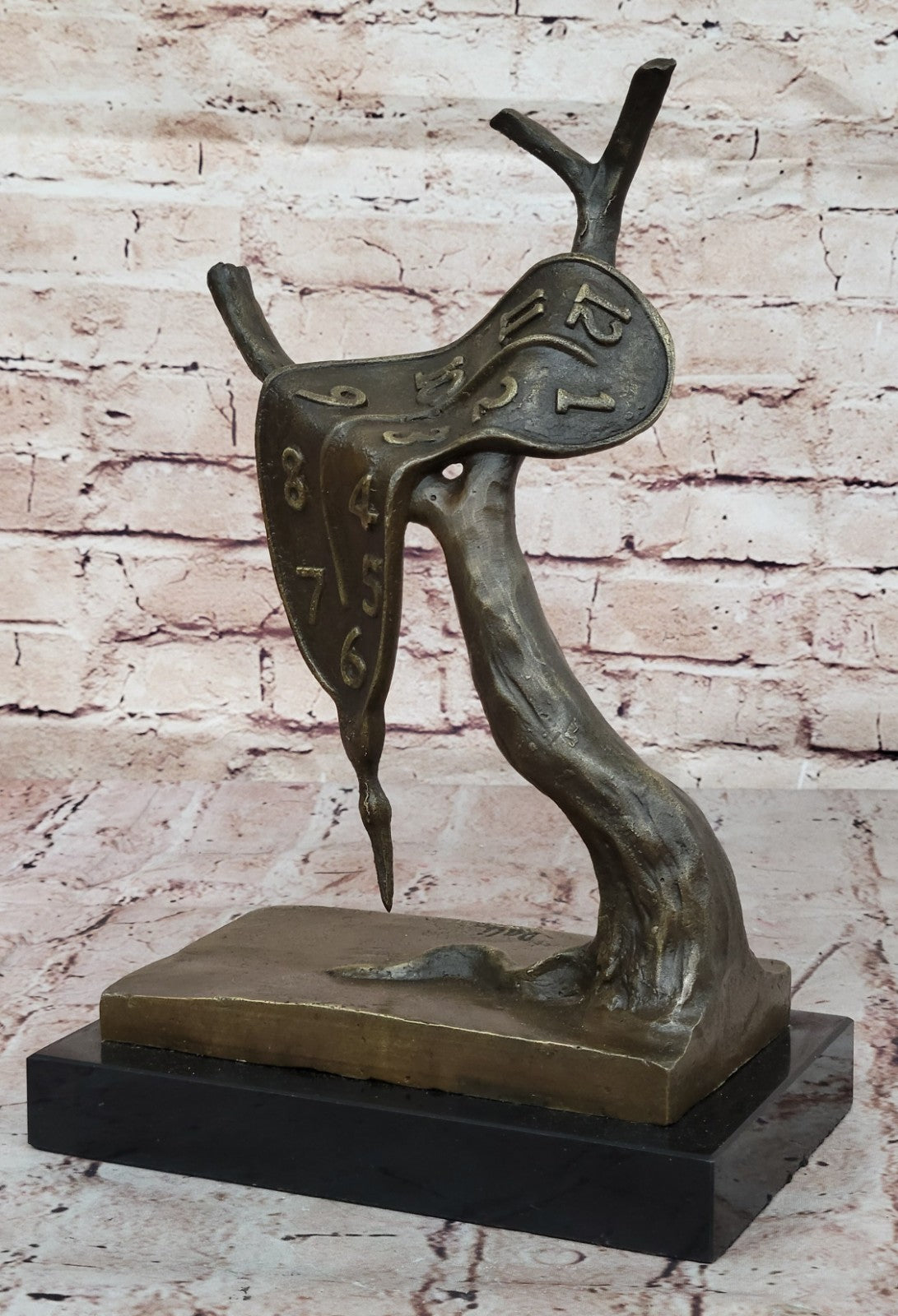 Salvador Dali Greatest Surrealist Hot Cast Bronze Sculpture Marble Base Figurine