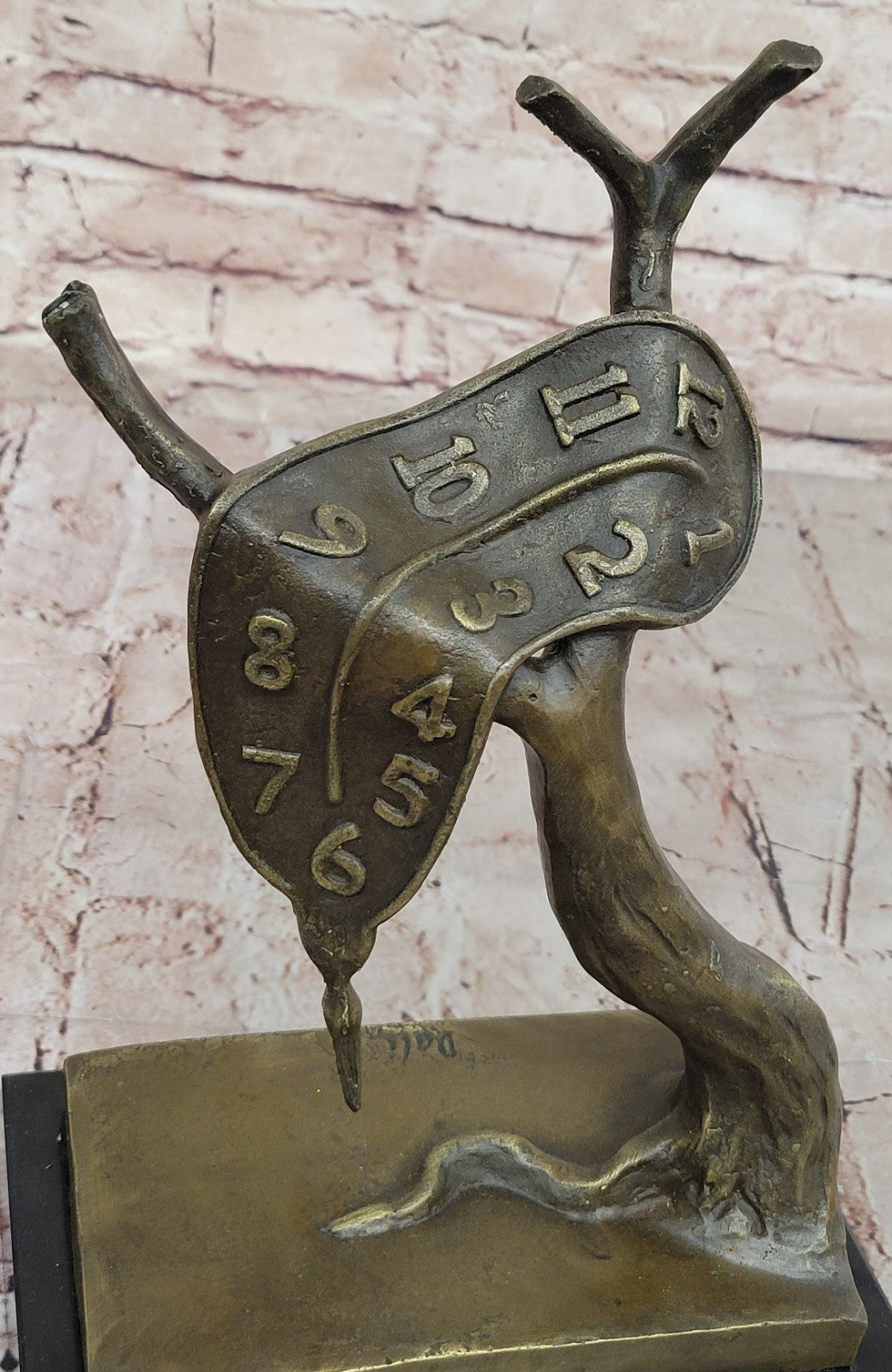 Salvador Dali Greatest Surrealist Hot Cast Bronze Sculpture Marble Base Figurine