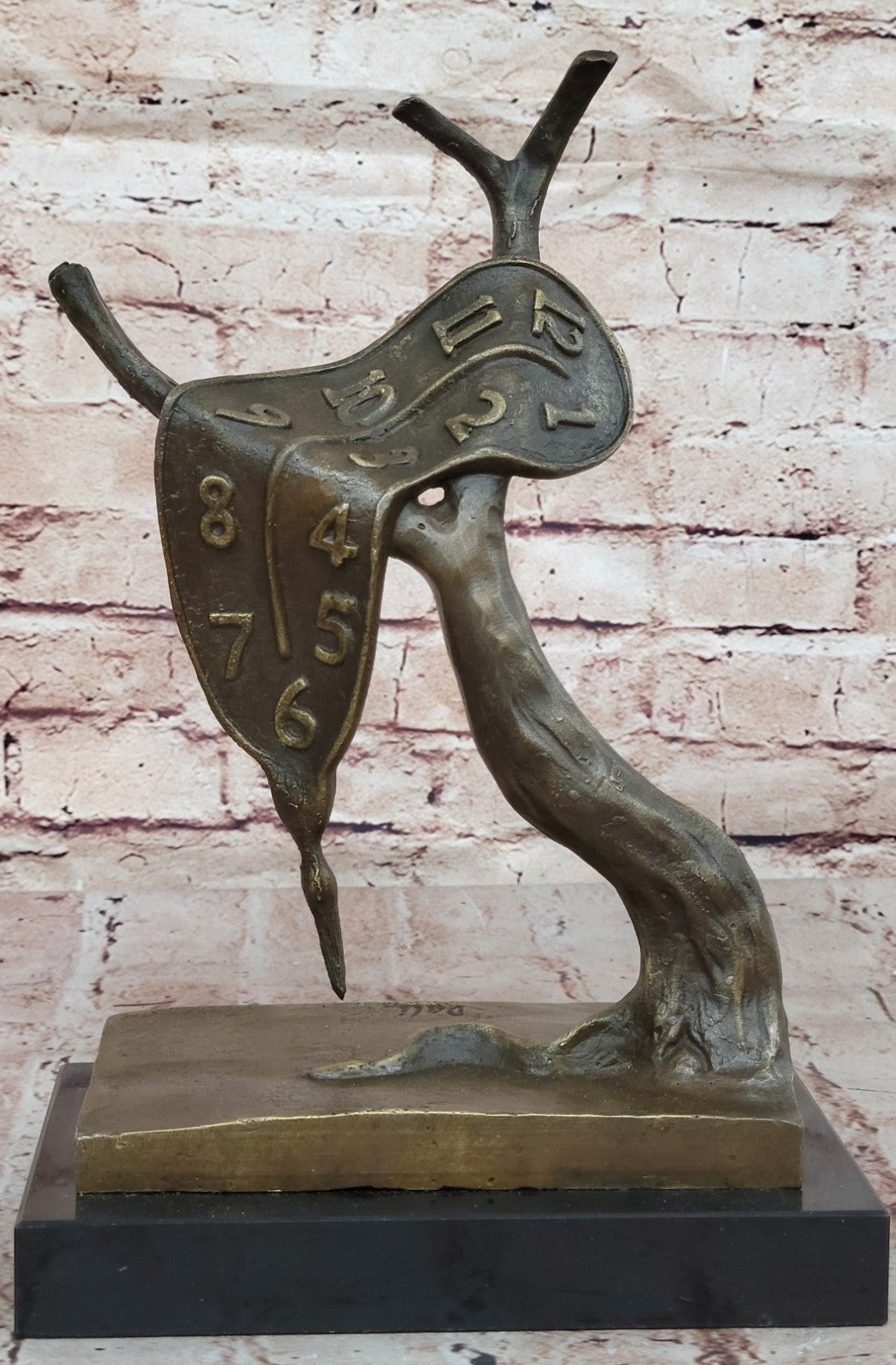 Salvador Dali Greatest Surrealist Hot Cast Bronze Sculpture Marble Base Figurine