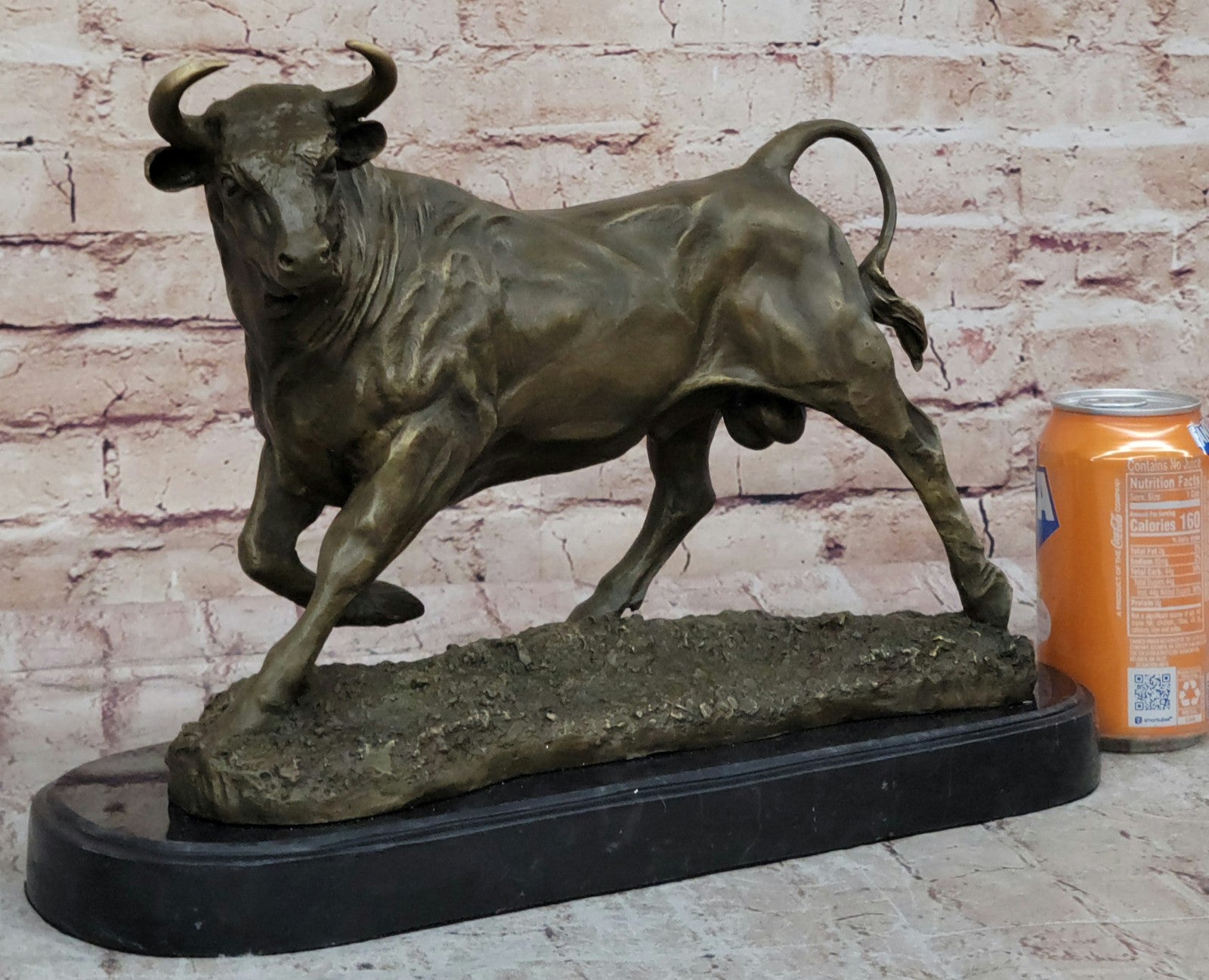Extra Large Bronze coffee Wall Street Bull OX Figure Statue 20 LBS Figurine