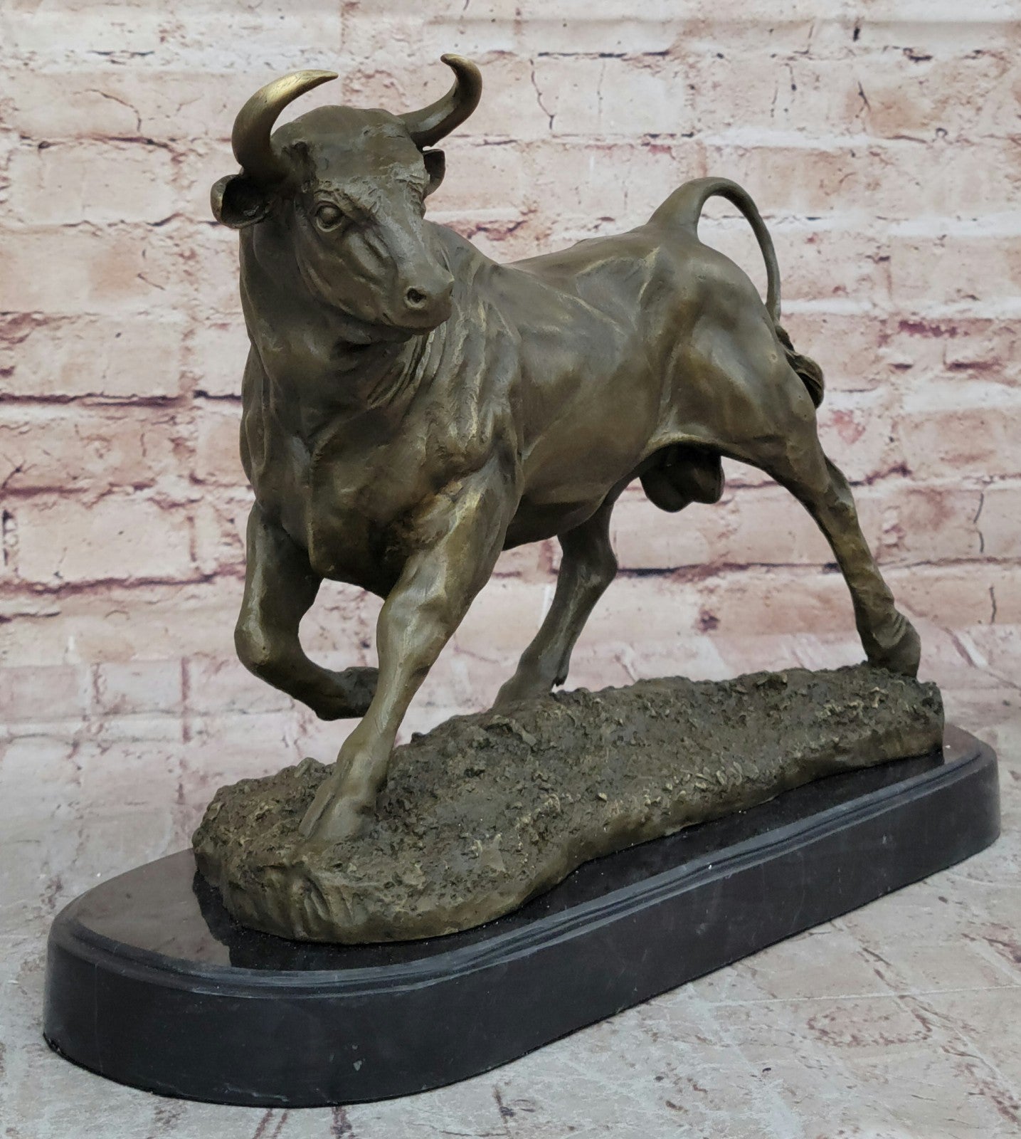 Extra Large Bronze coffee Wall Street Bull OX Figure Statue 20 LBS Figurine