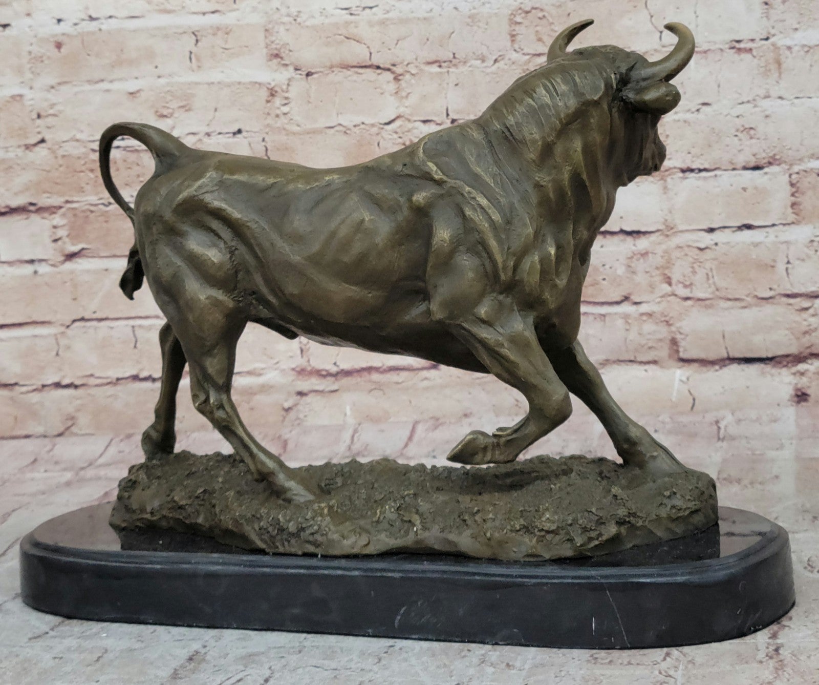 Extra Large Bronze coffee Wall Street Bull OX Figure Statue 20 LBS Figurine