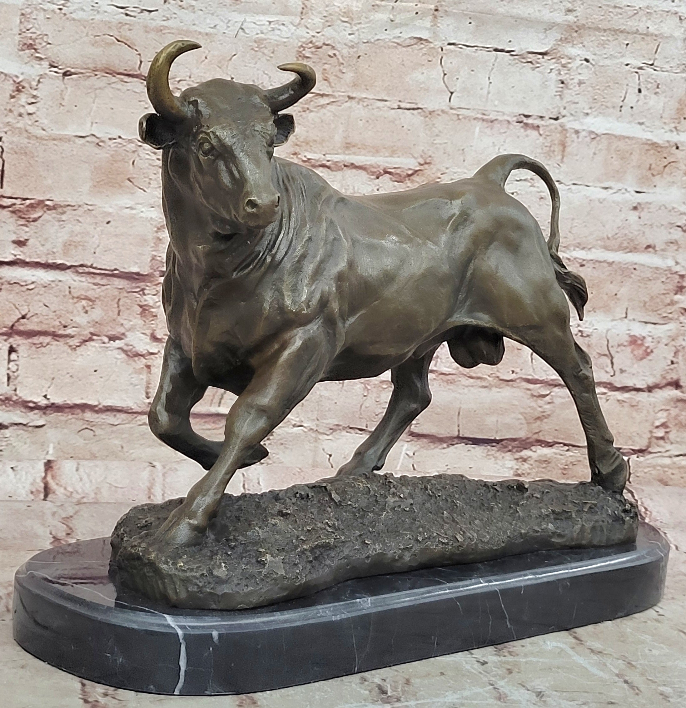 Extra Large Bronze coffee Wall Street Bull OX Figure Statue 20 LBS Figurine