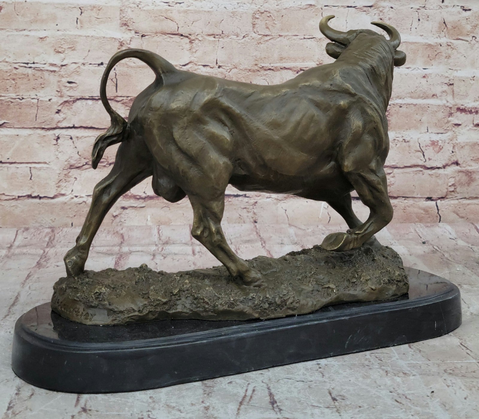 Extra Large Bronze coffee Wall Street Bull OX Figure Statue 20 LBS Figurine