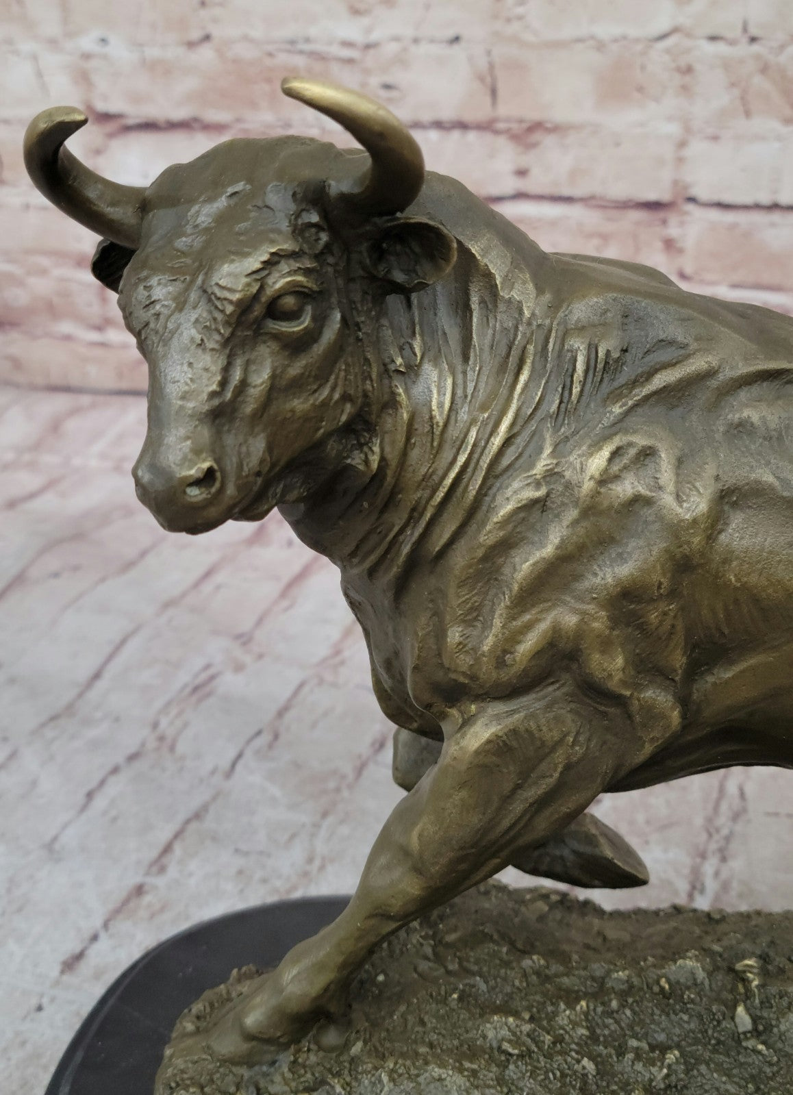 Extra Large Bronze coffee Wall Street Bull OX Figure Statue 20 LBS Figurine
