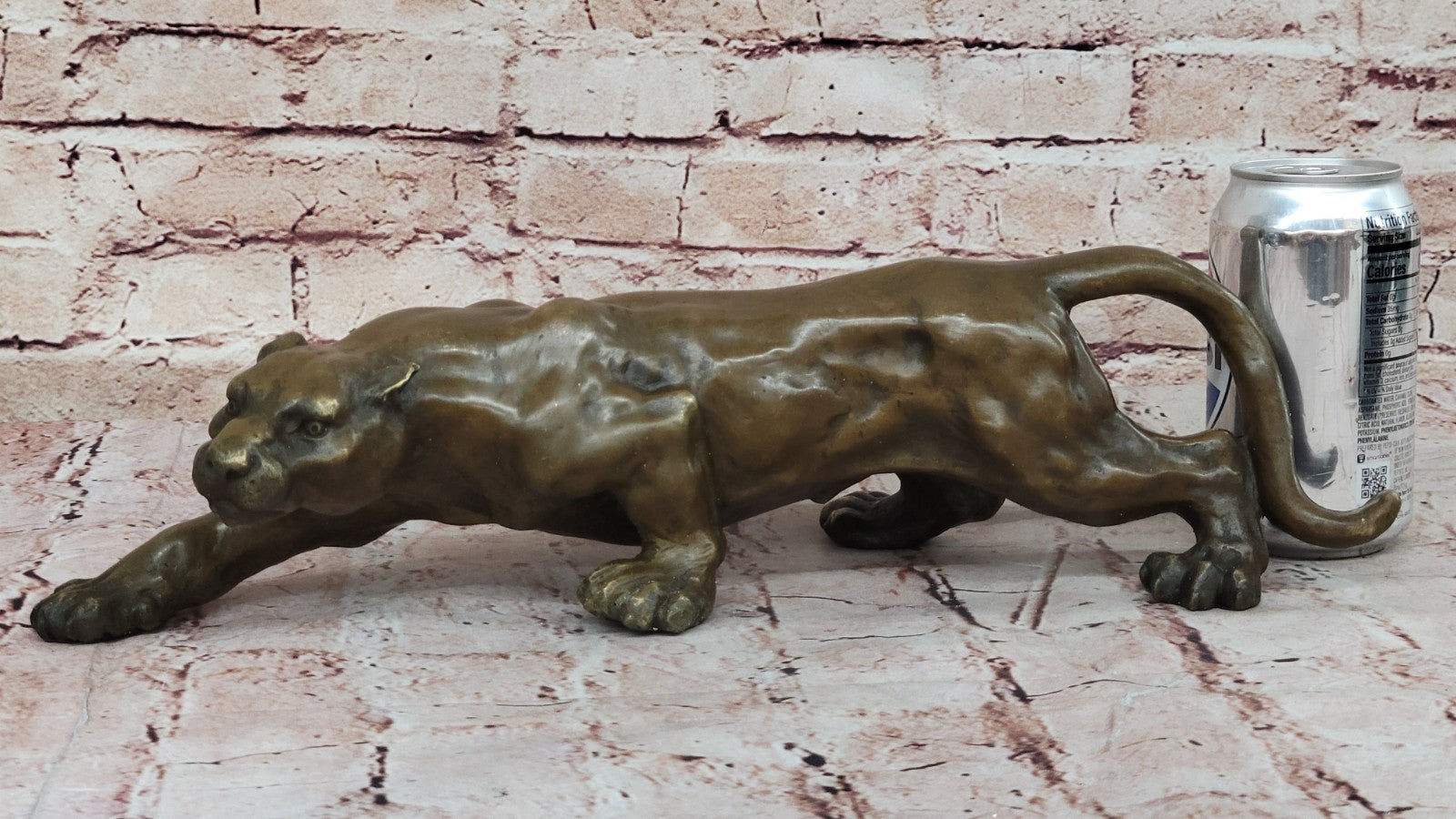 Jaguar Panther Leopard Cougar Mountain Lion Bronze Hot Cast Statue Figurine