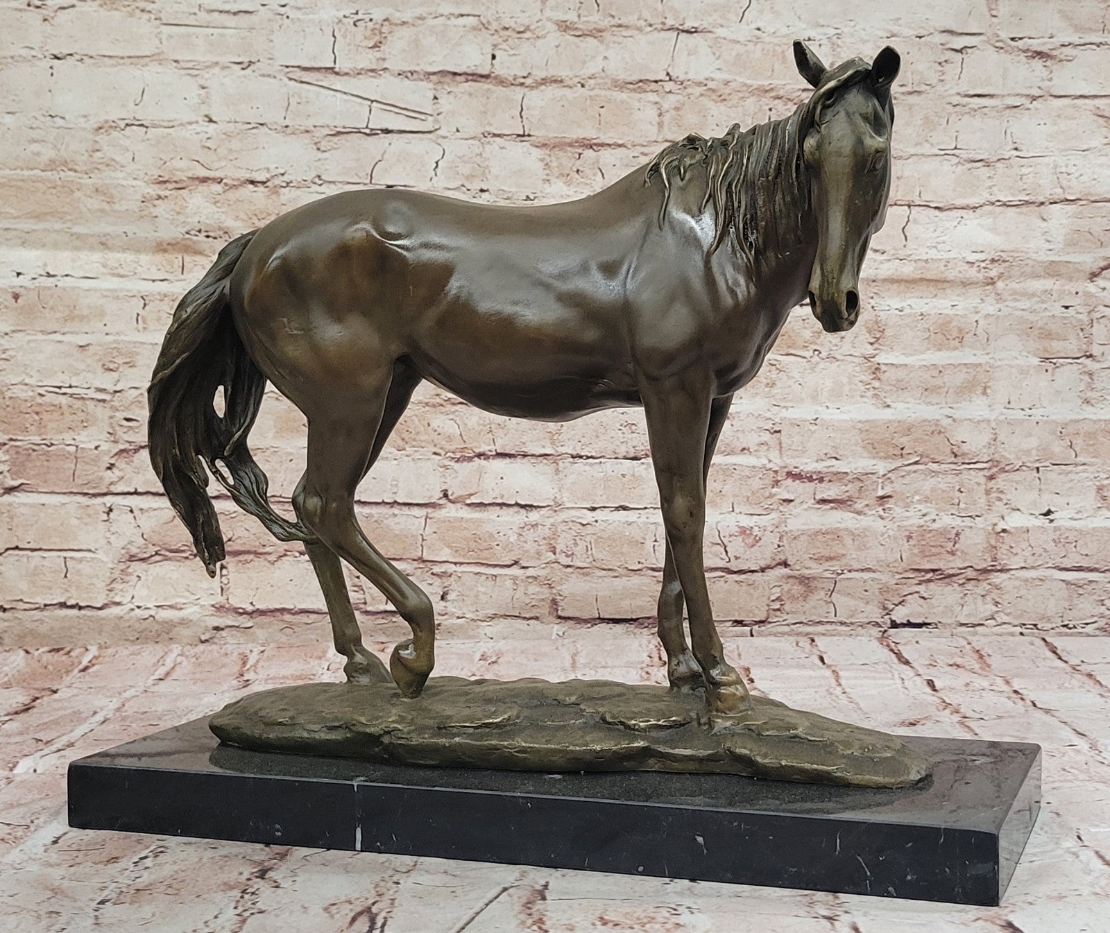 Extra Large Lean Racing Horse by Mene OTB Trophy Collectible Bronze Statue