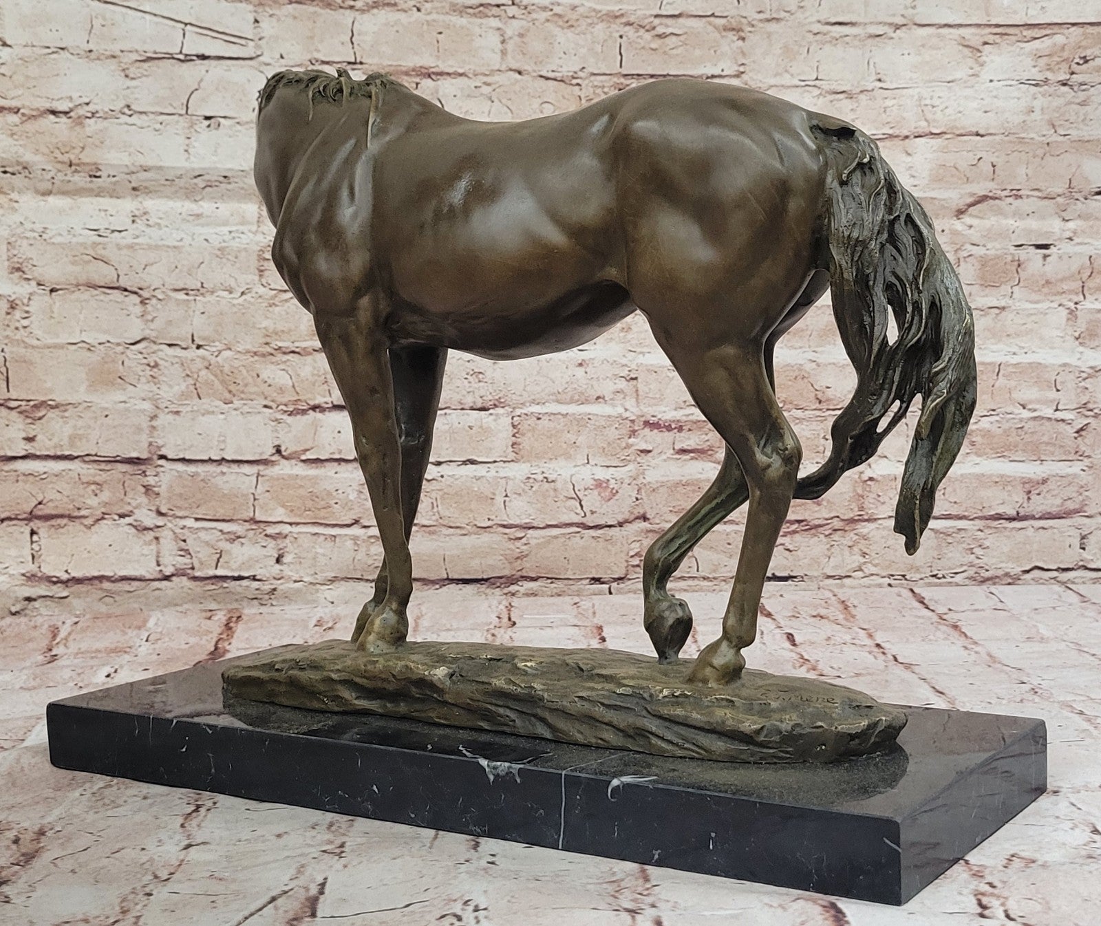 Extra Large Lean Racing Horse by Mene OTB Trophy Collectible Bronze Statue