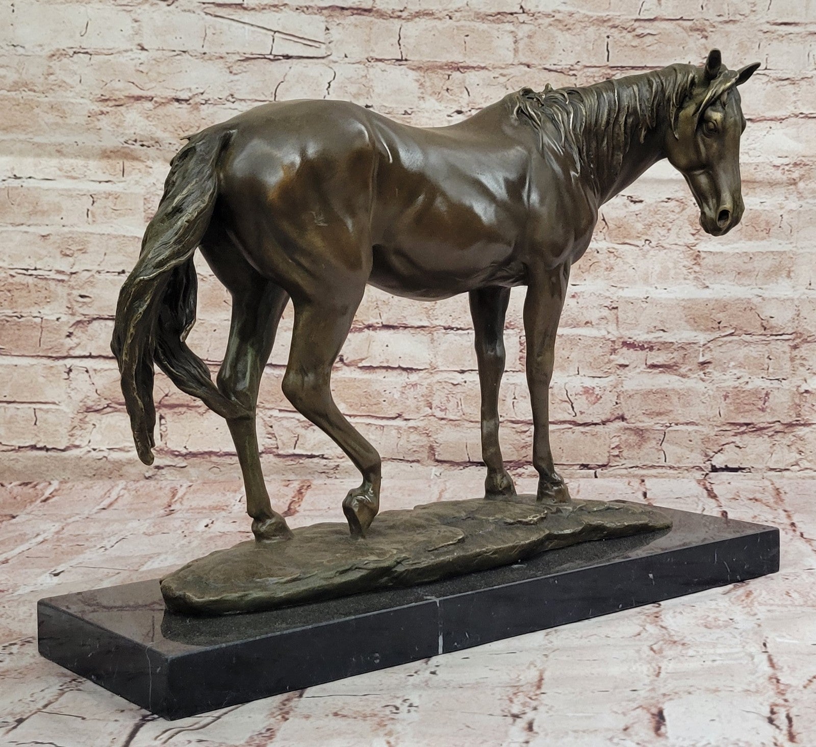 Extra Large Lean Racing Horse by Mene OTB Trophy Collectible Bronze Statue