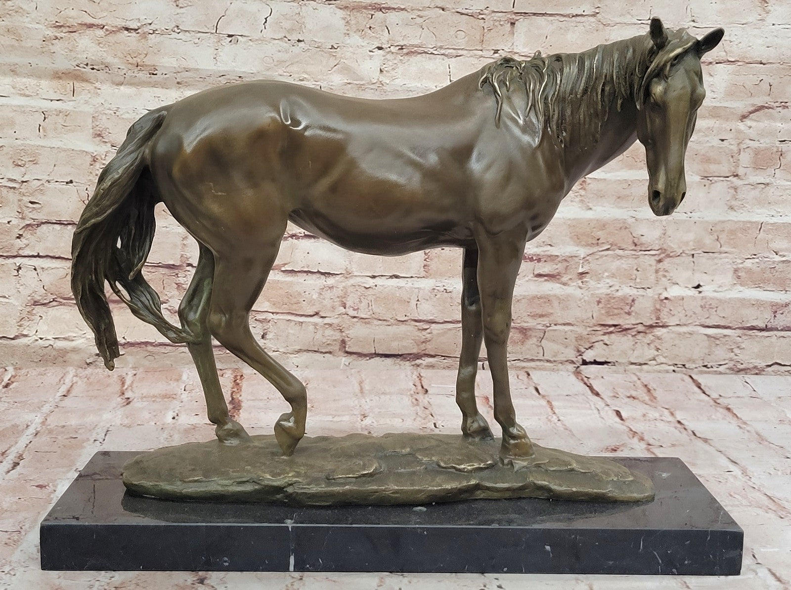 Extra Large Lean Racing Horse by Mene OTB Trophy Collectible Bronze Statue